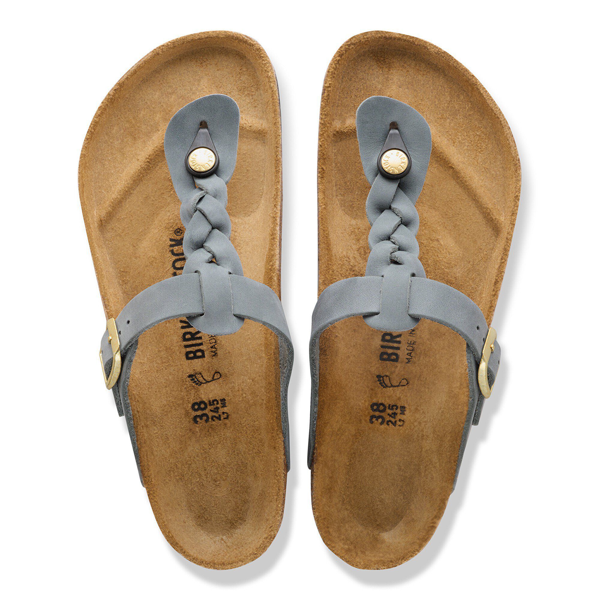 Gizeh Braided Natural Leather Oiled - a top view