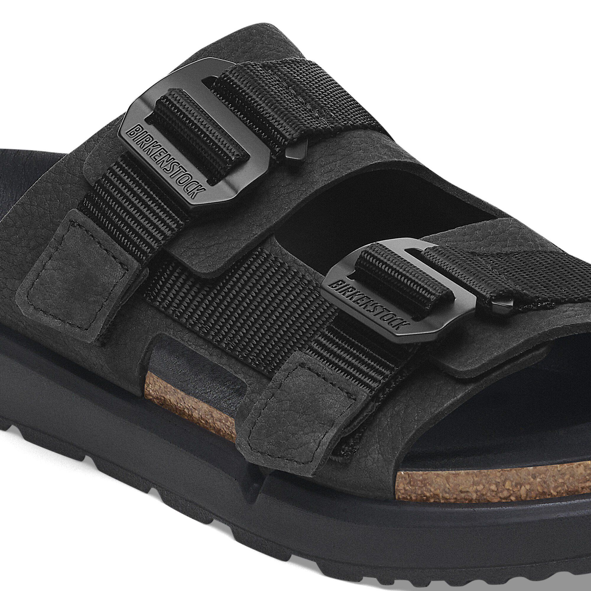 Shinjuku 2 Strap Natural Leather/Textile in Color Black