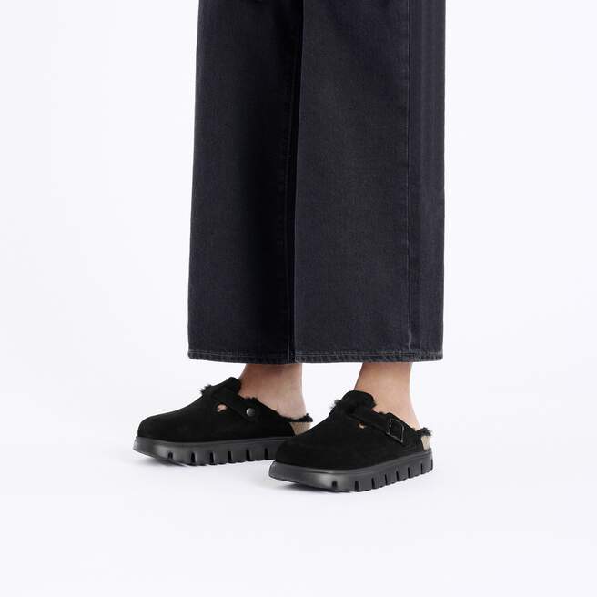 Boston PAP Chunky Shearling Suede Leather