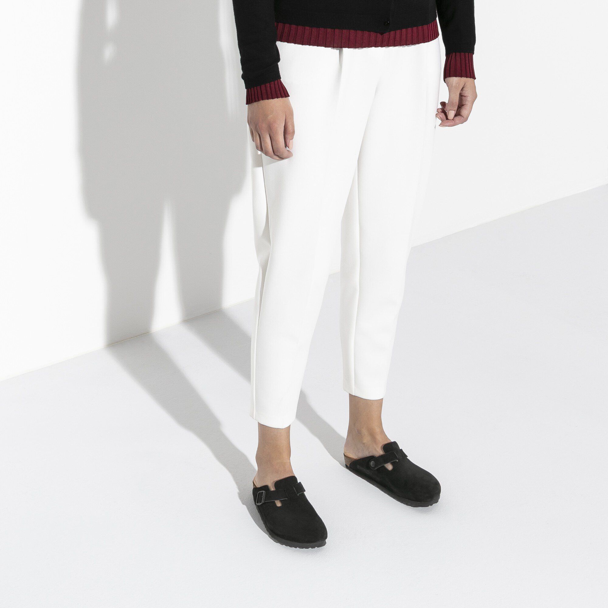 بوسطن نعل ناعم جلد سويدي