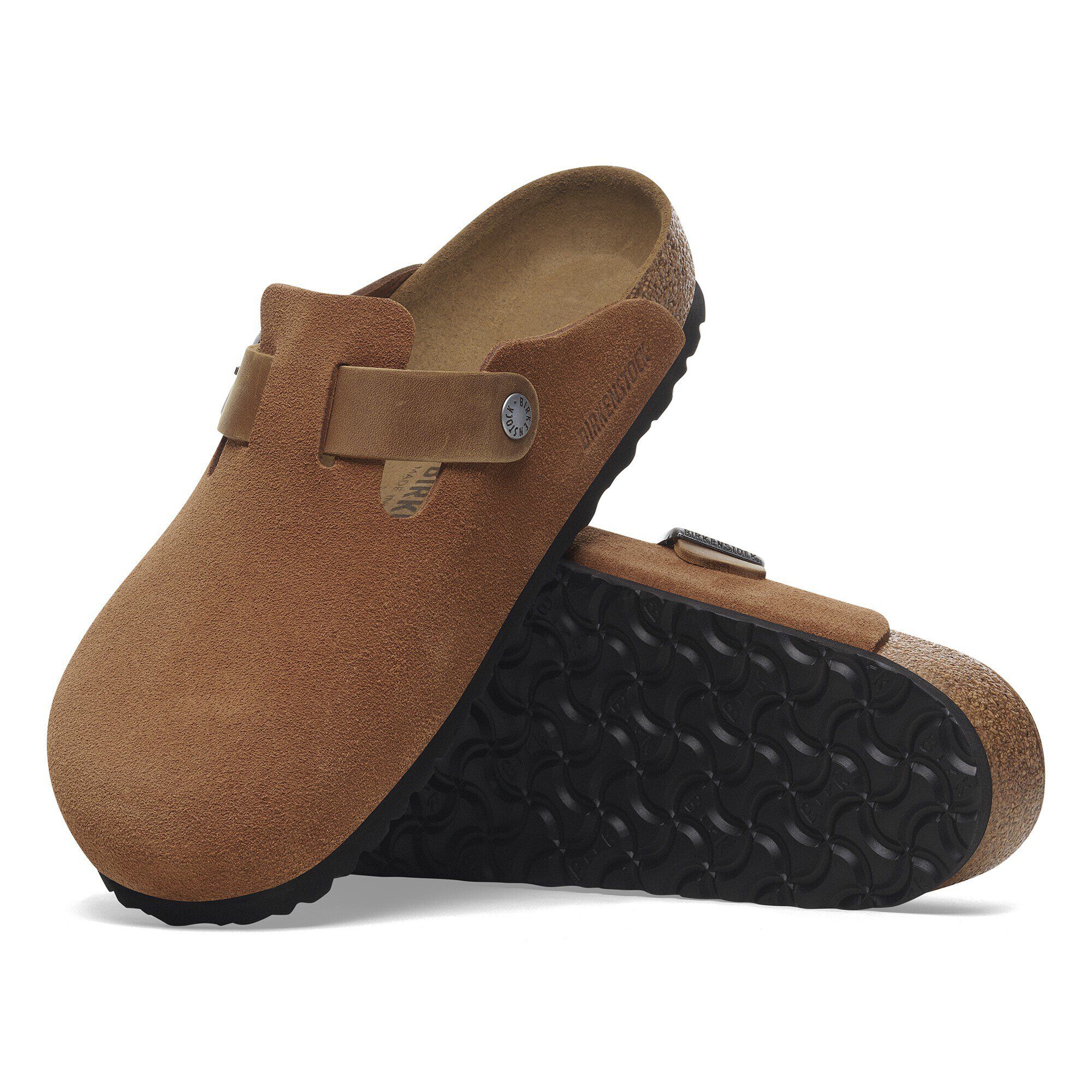 Boston BS Mixed Leather in Color Cognac | BIRKENSTOCK Oman