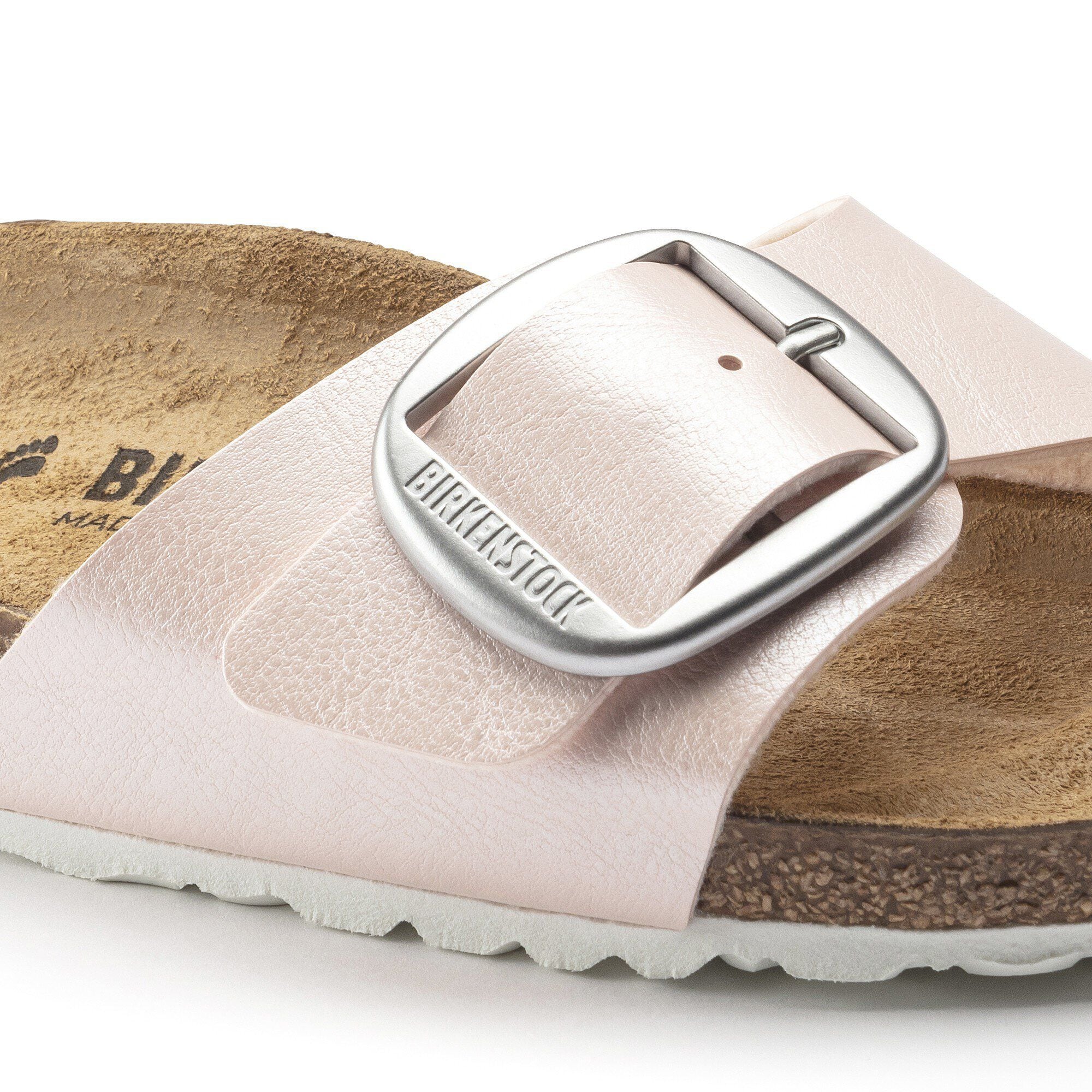 Madrid Big Buckle Birko-Flor Close-up view showing material detail