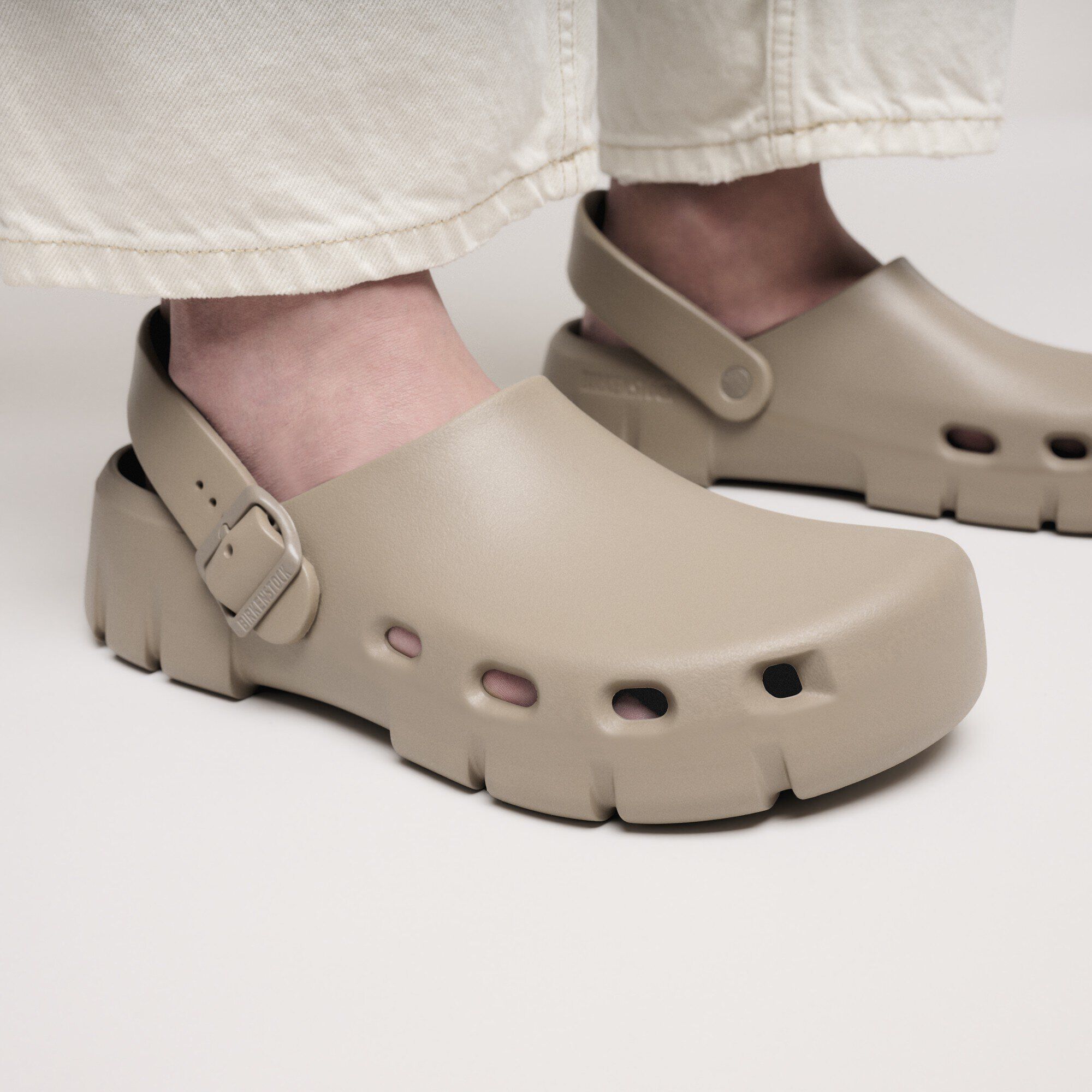 Birki Flow EVA Close-up with a male model