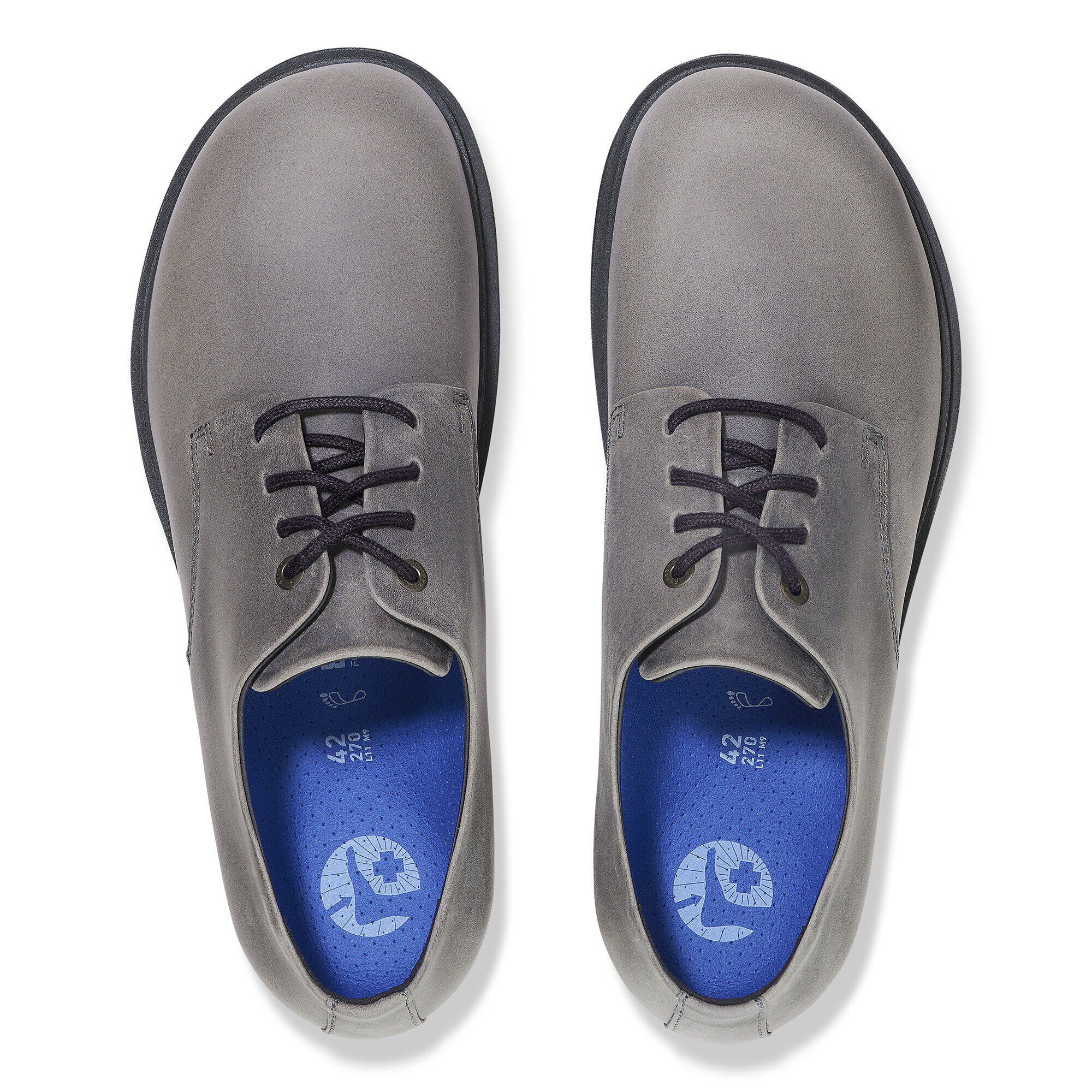Highwood Lace Low Natural Leather in Color Graphite | BIRKENSTOCK