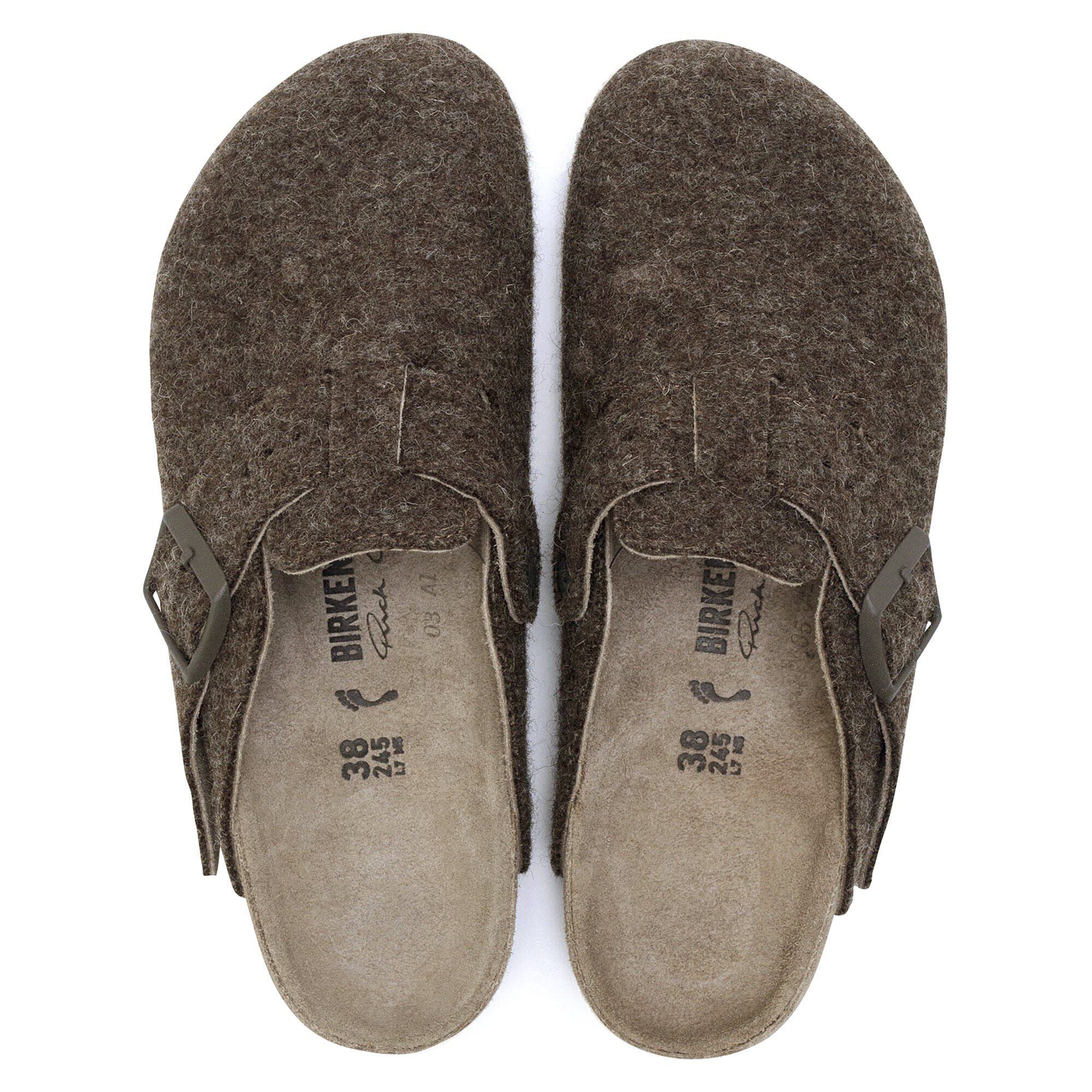 美品 Rick Owens × BIRKENSTOCK ボストン 39 25cm Boston Rick Owens Wool Felt in Color Army Felt Brown | BIRKENSTOCK