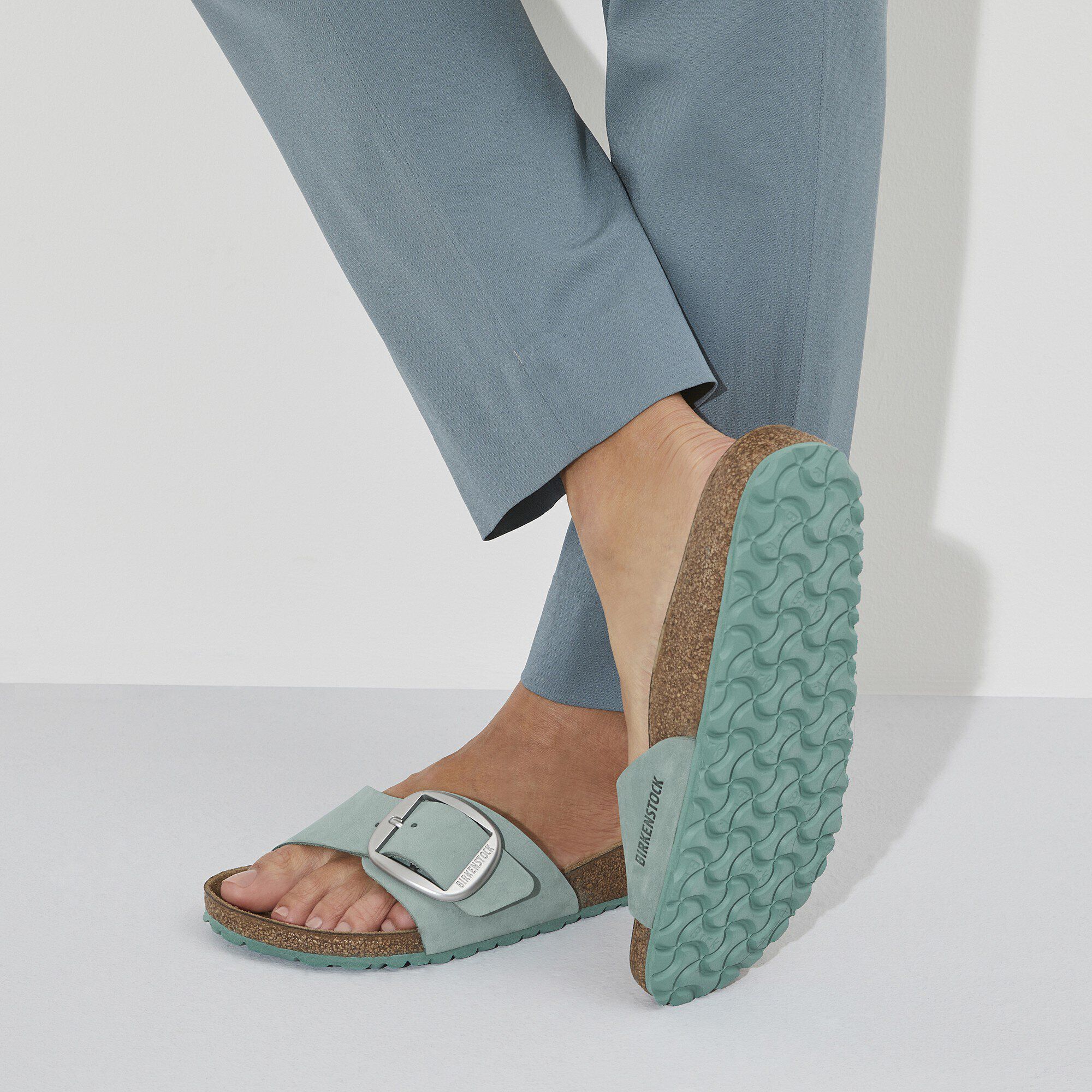 Madrid Big Buckle Nubuk Leather