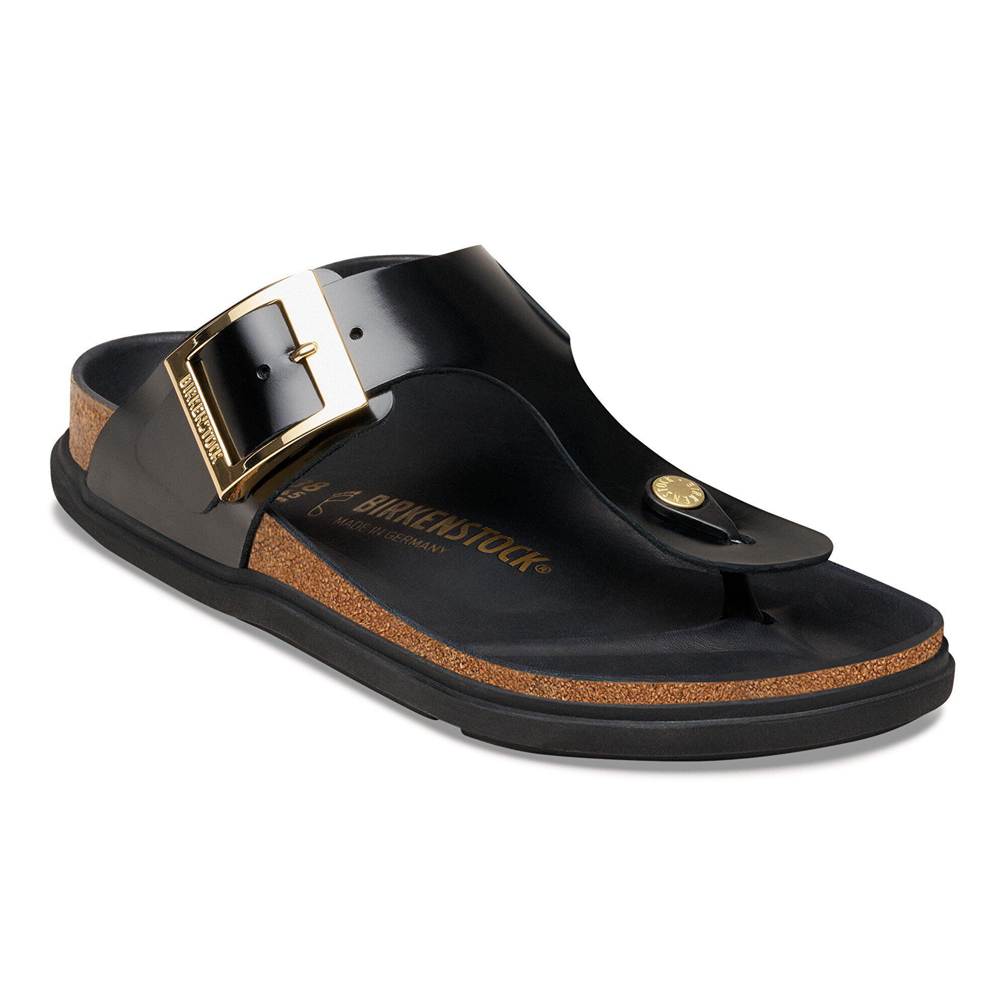 Gizeh Droplet Buckle Cuir naturel verni - main image