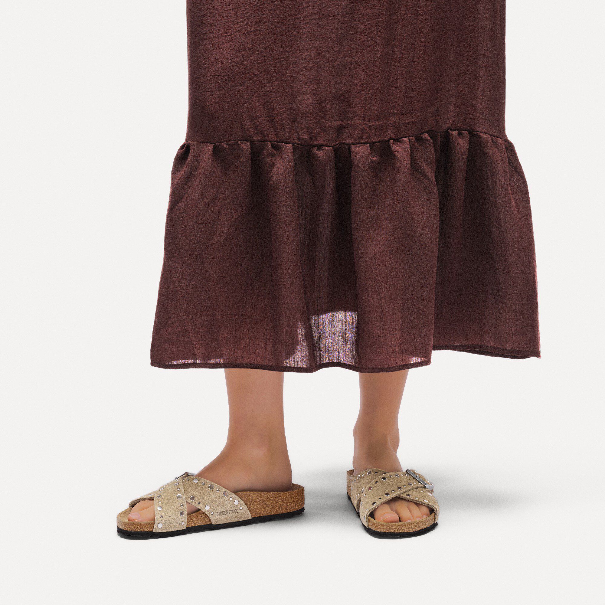 Siena Rivet Border Suede Leather with a female model