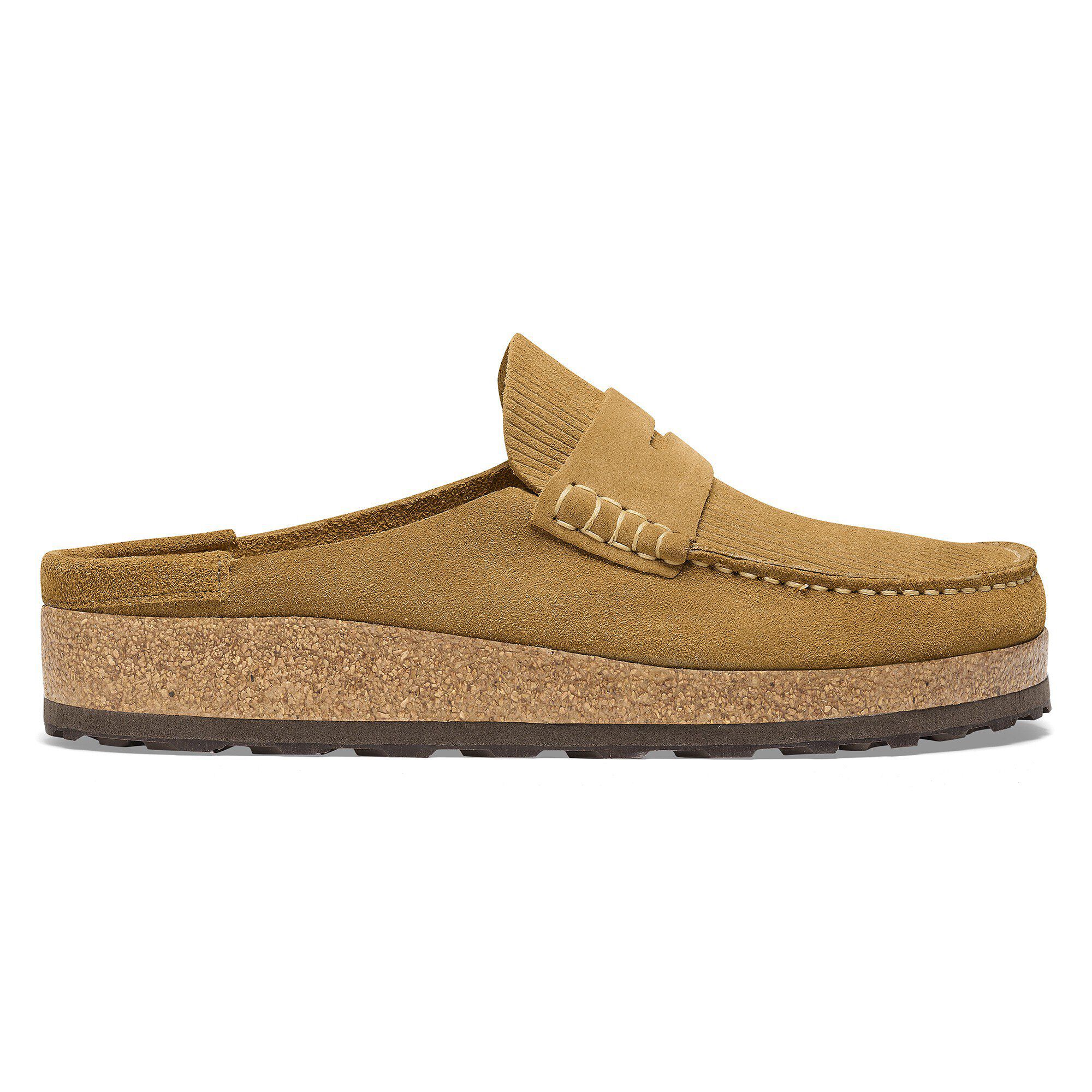 Naples Suede Leather in Color Corduroy Cork Brown | BIRKENSTOCK