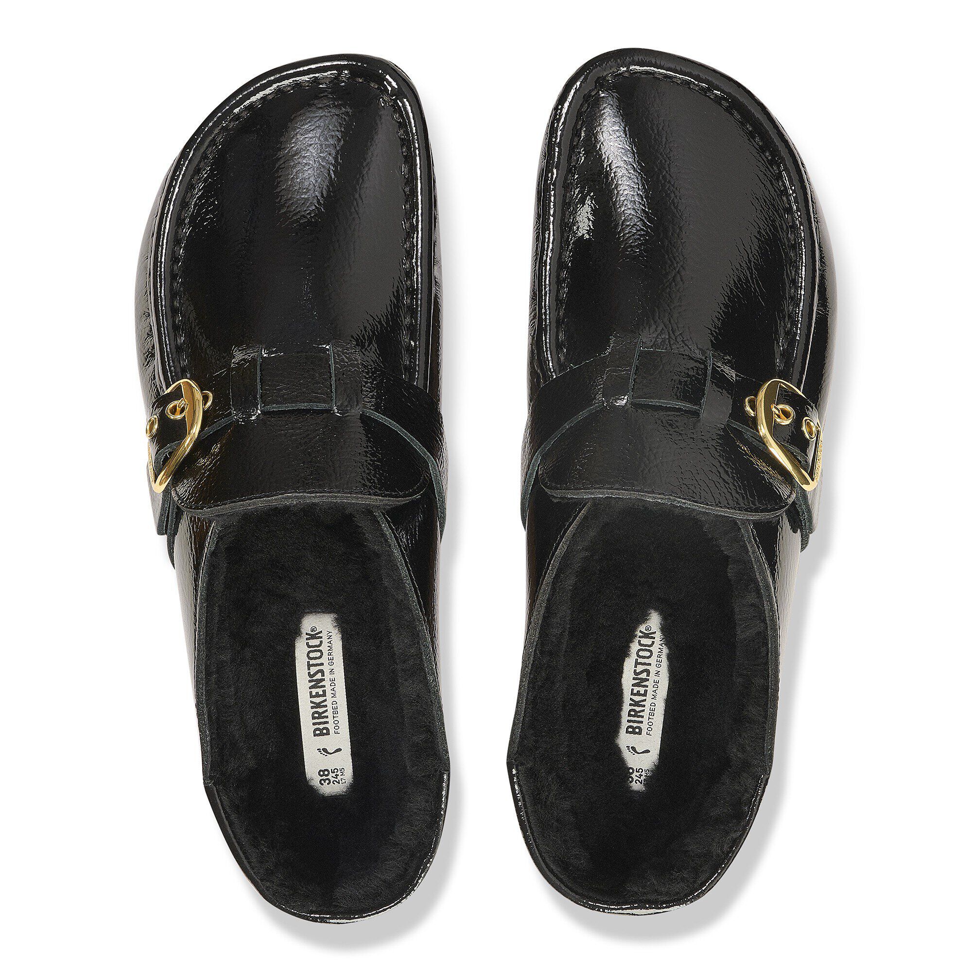 Buckley Shearling Patent Leather in Color Naplak Black