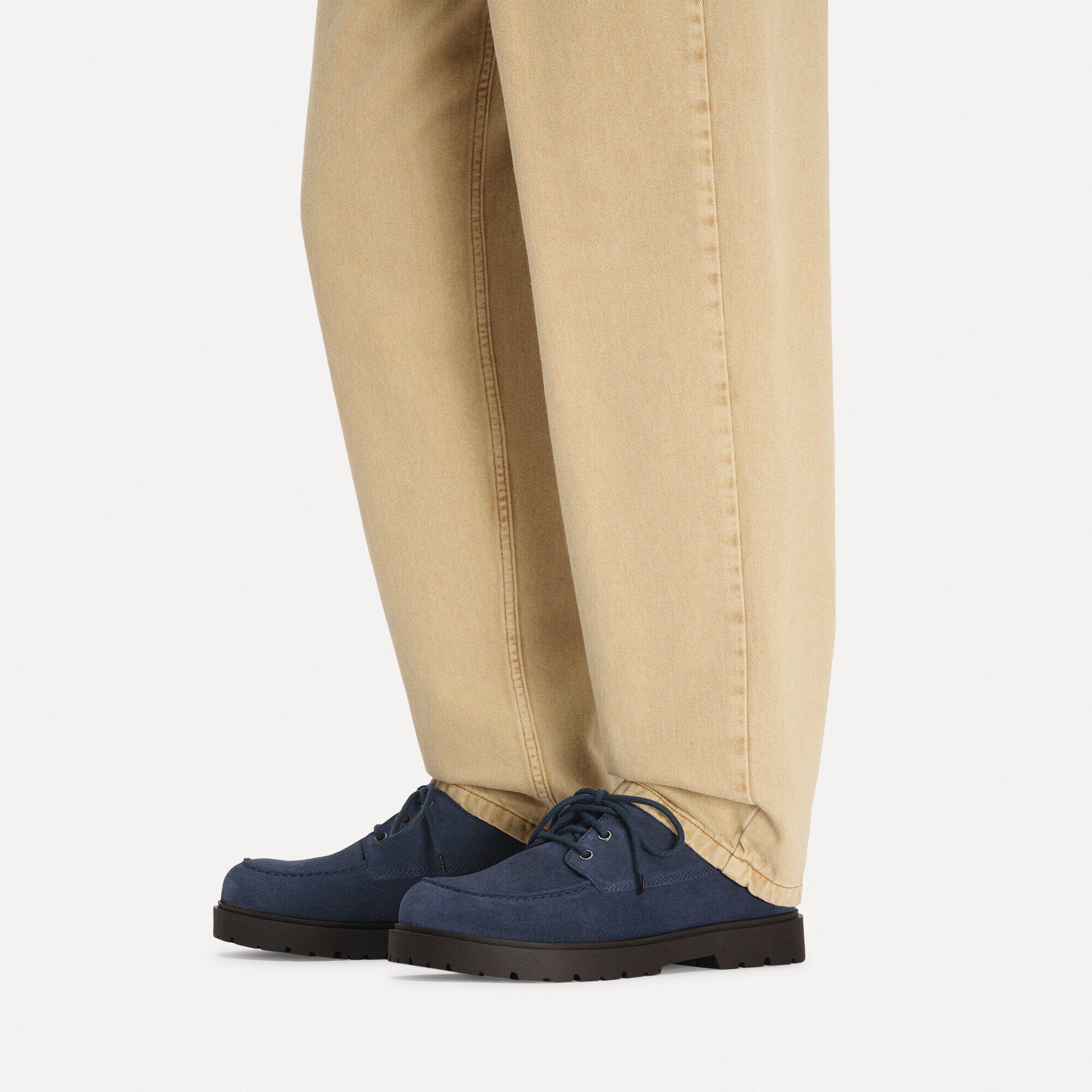 Highwood Moc Lace Low Suede Leather with a male model