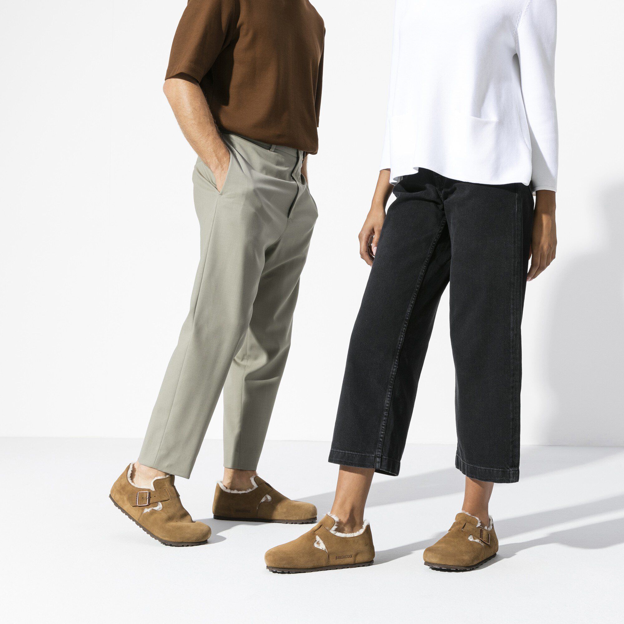 London Shearling Suede Leather, with models