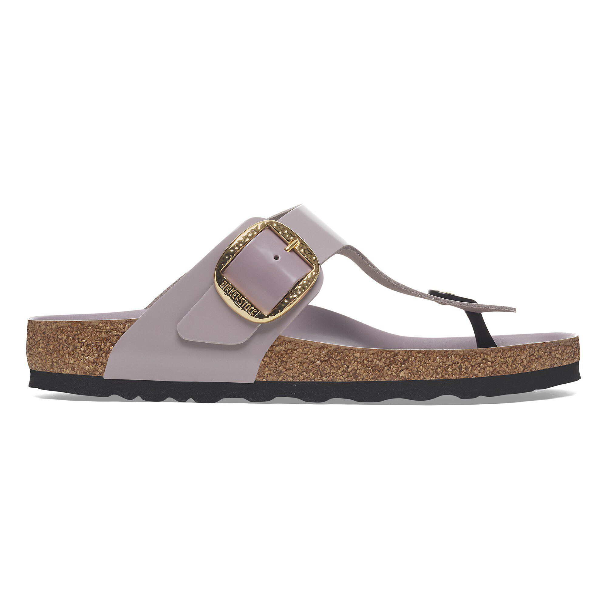 Gizeh Big Buckle Natural Leather Patent - a side view