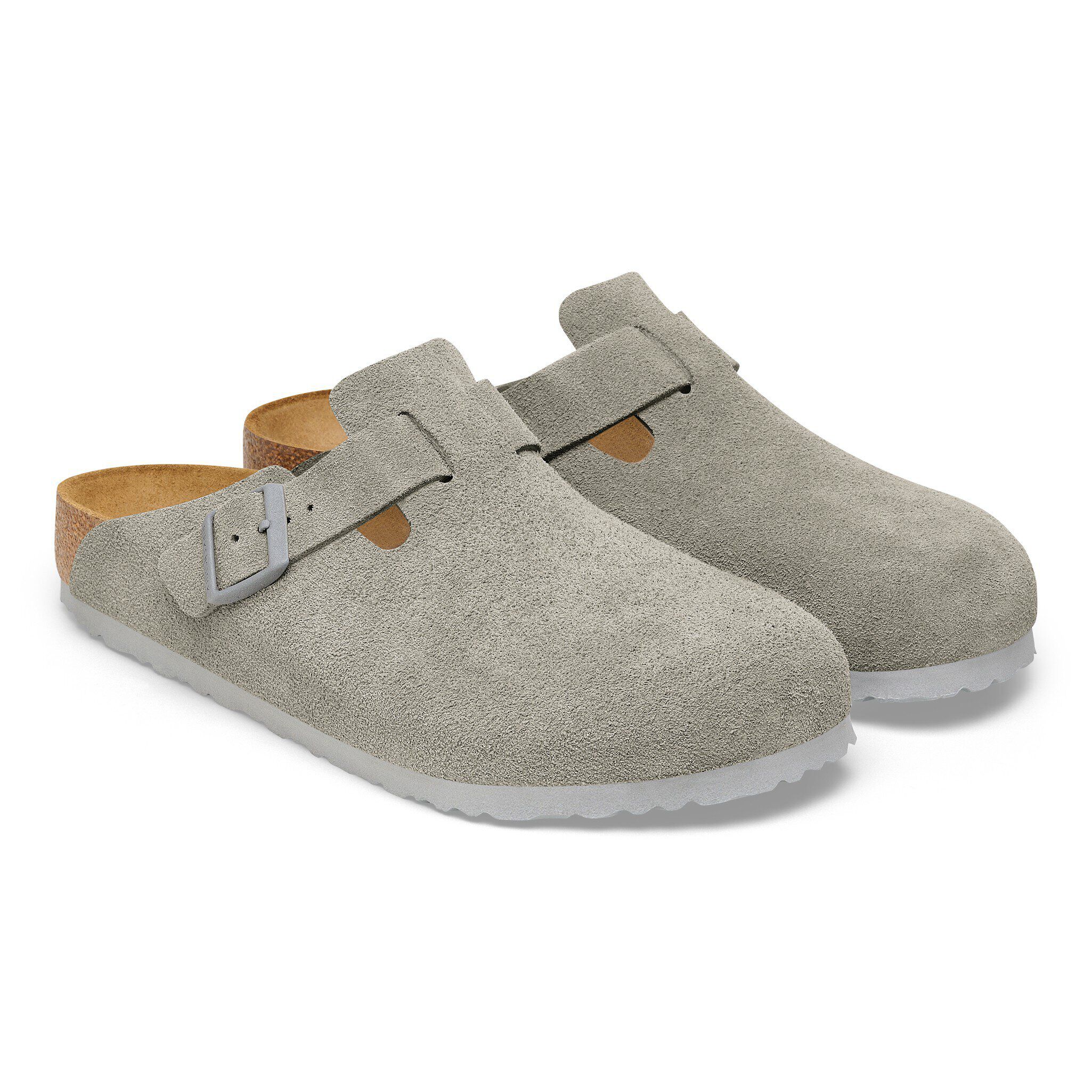 Boston Suede Leather in Color Stone Coin | BIRKENSTOCK Singapore