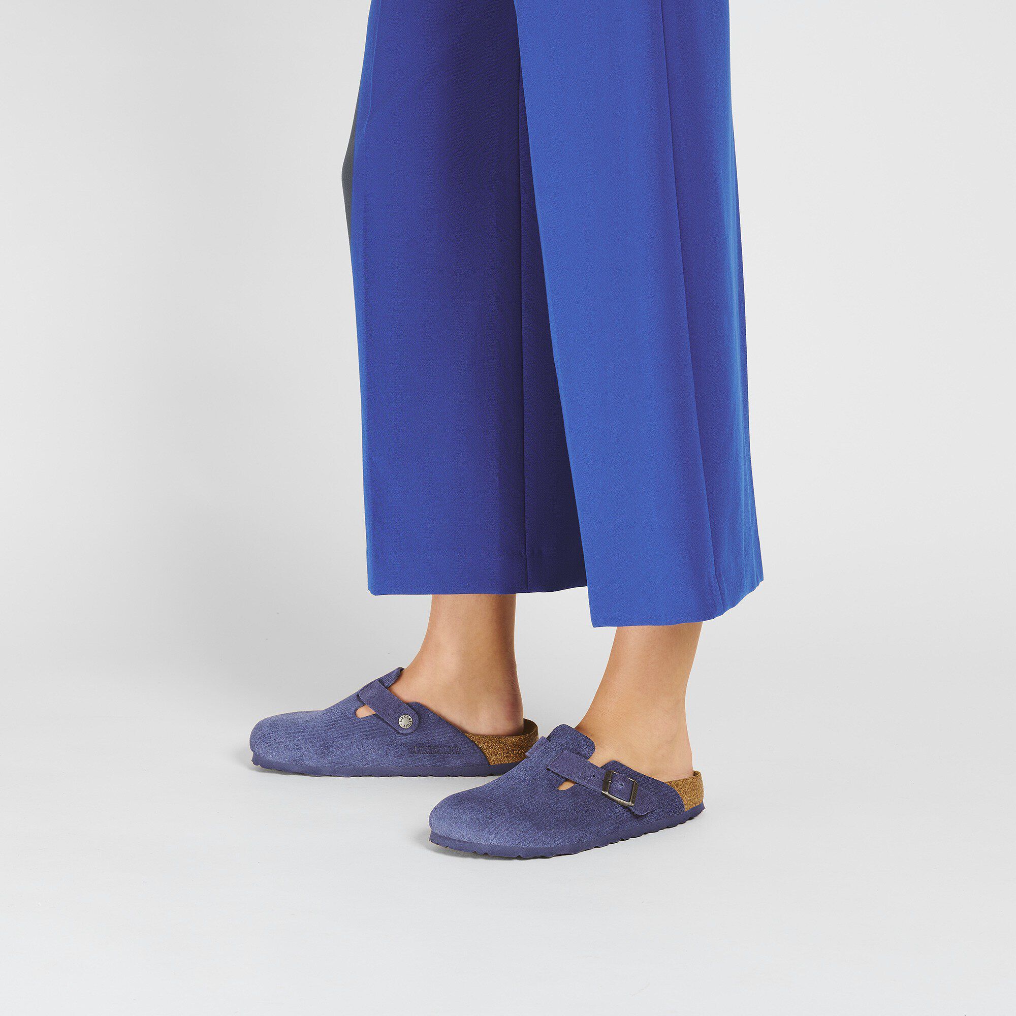 Boston Suede Leather Embossed with a female model