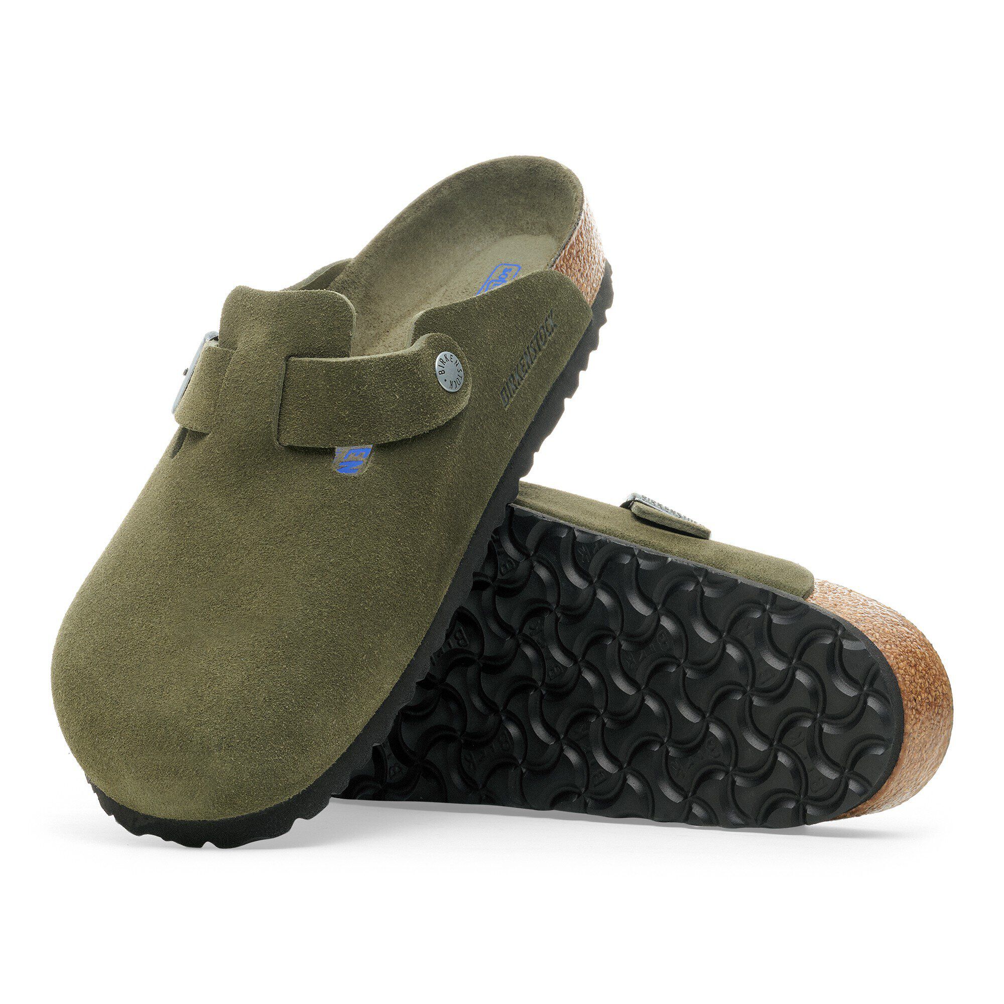 Boston Soft Footbed Suede Leather with outer sole details
