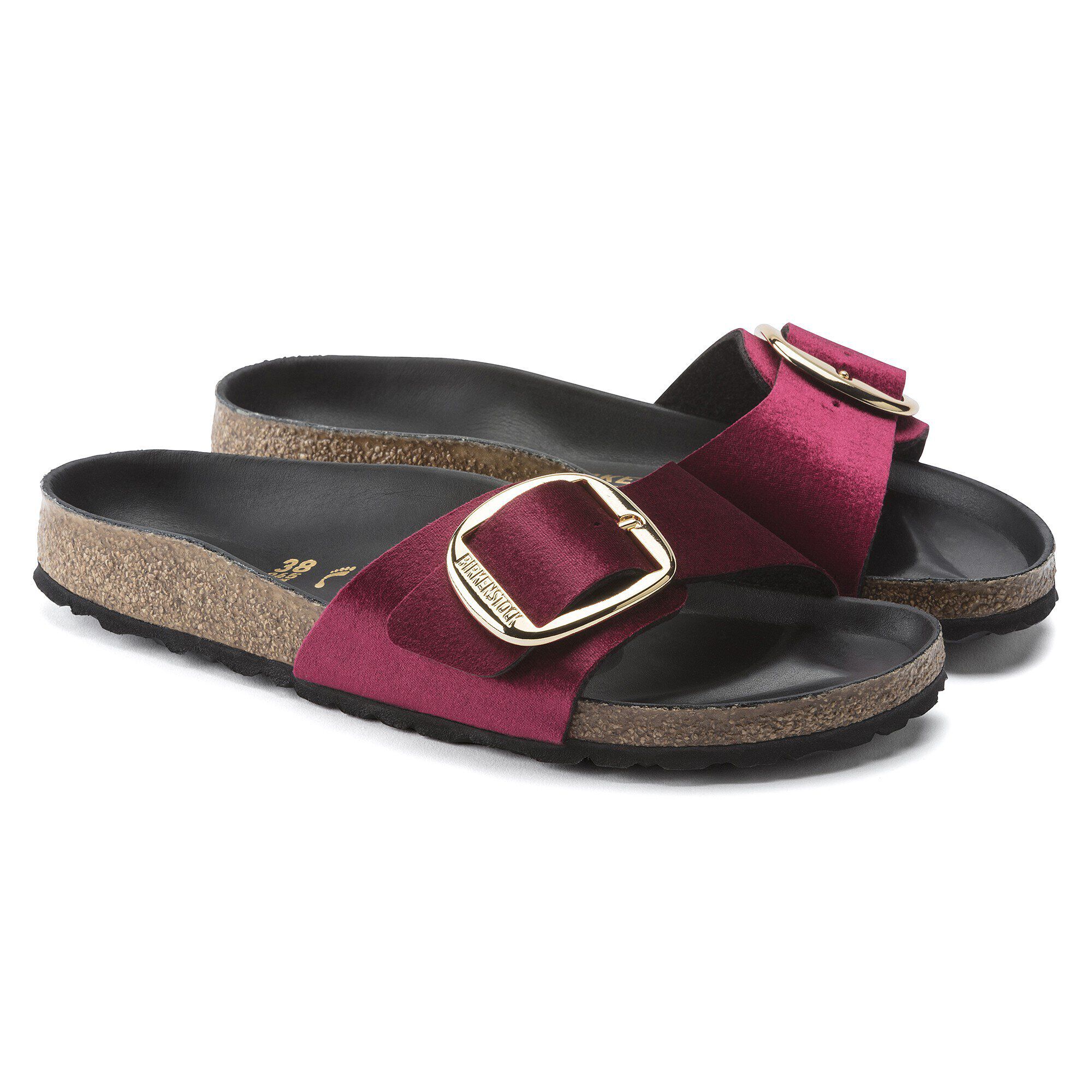 Madrid Big Buckle Velvet - shown as a pair