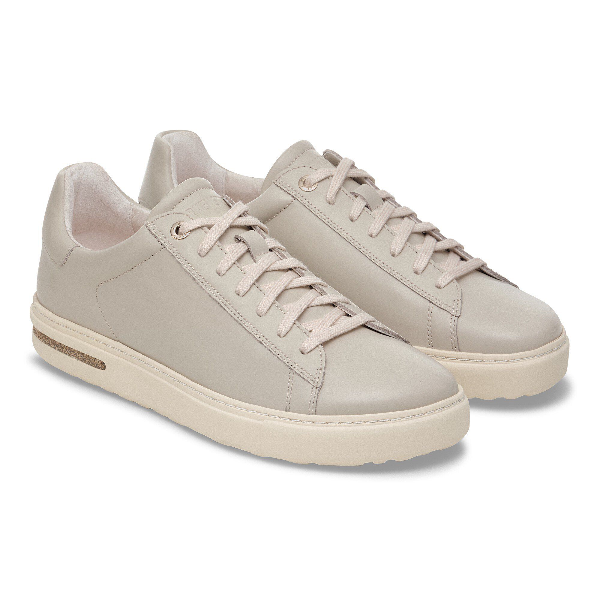 Bend Low Natural Leather Patent - shown as a pair