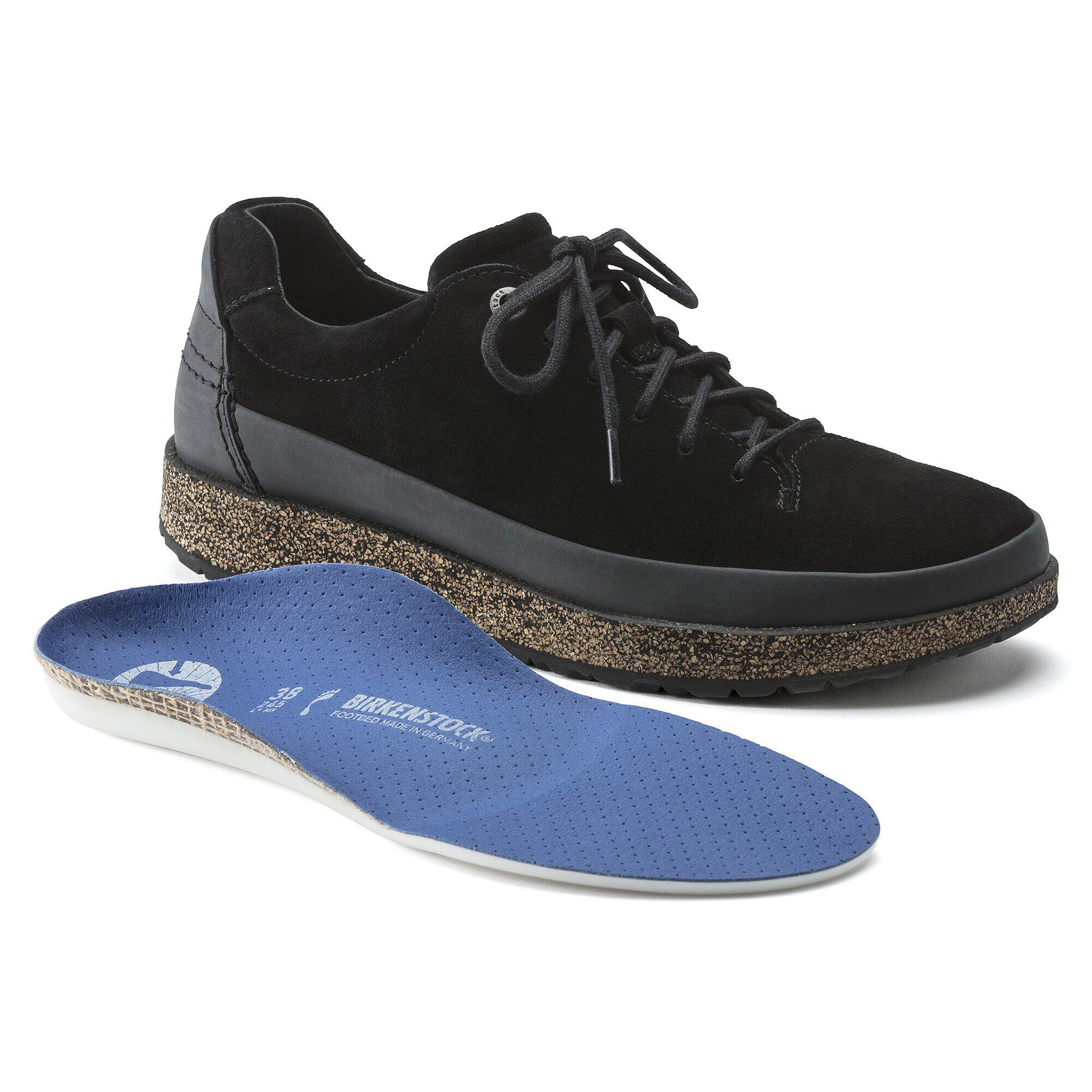 靴 BIRIKEN STOCK - Honnef low Honnef Low Suede Leather in Color Black | BIRKENSTOCK Singapore