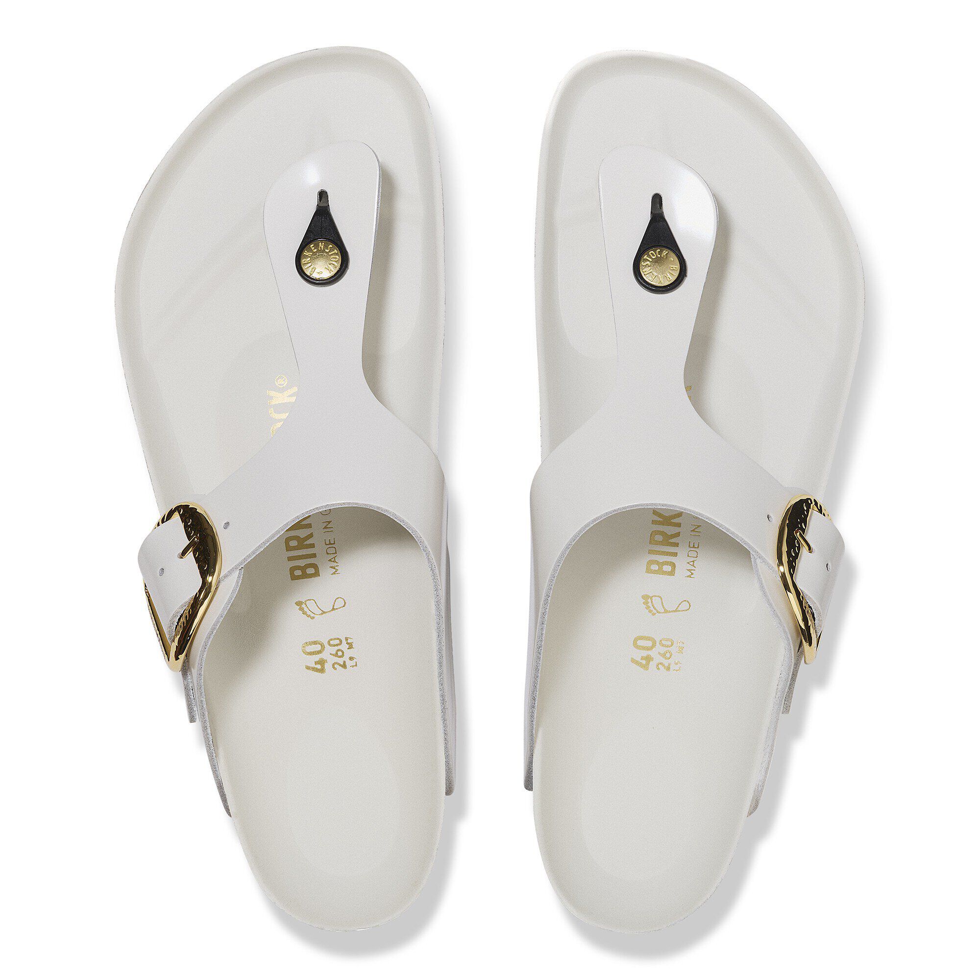 Gizeh Big Buckle Natural Leather Patent - a top view