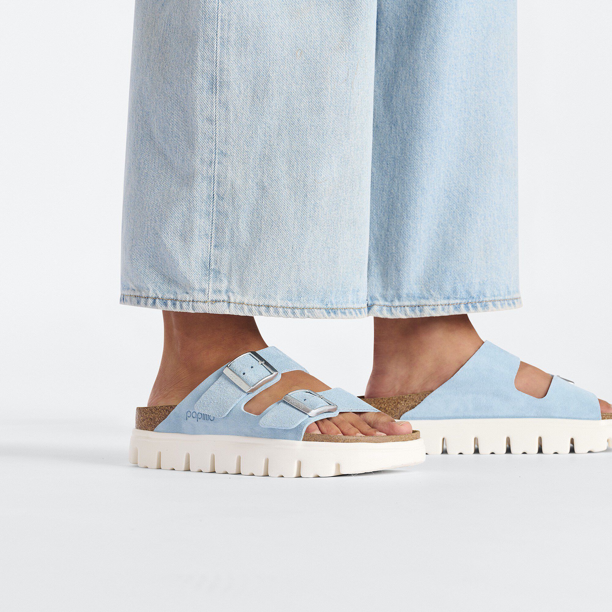 Arizona Chunky Suede Leather Close-up with a female model