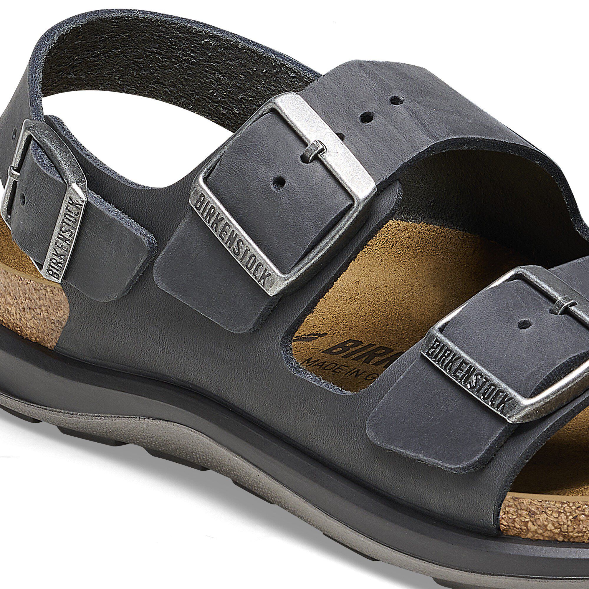 Milano Crosstown Natural Leather Oiled Close-up view showing material detail