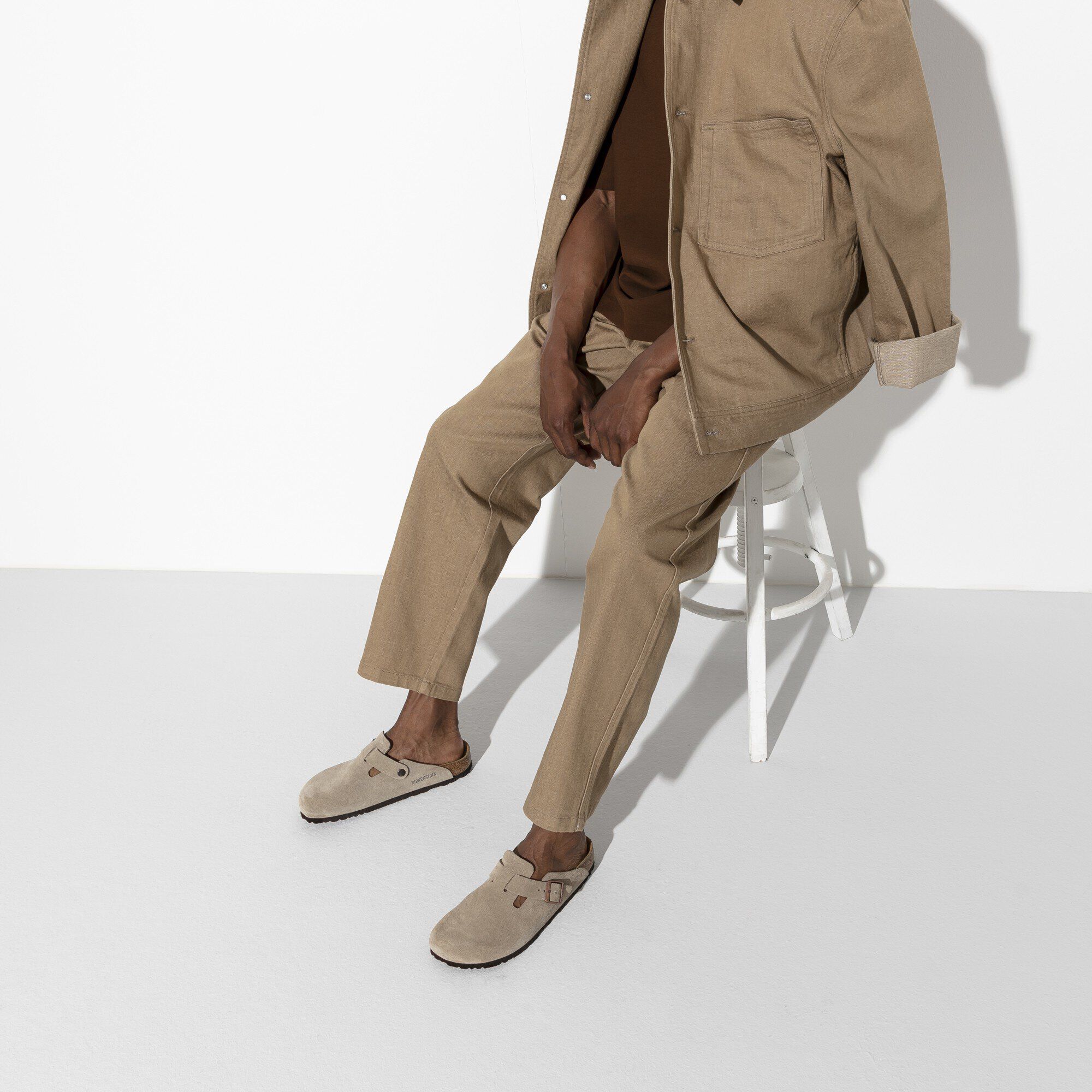 Boston Suede Leather Close-up with a male model