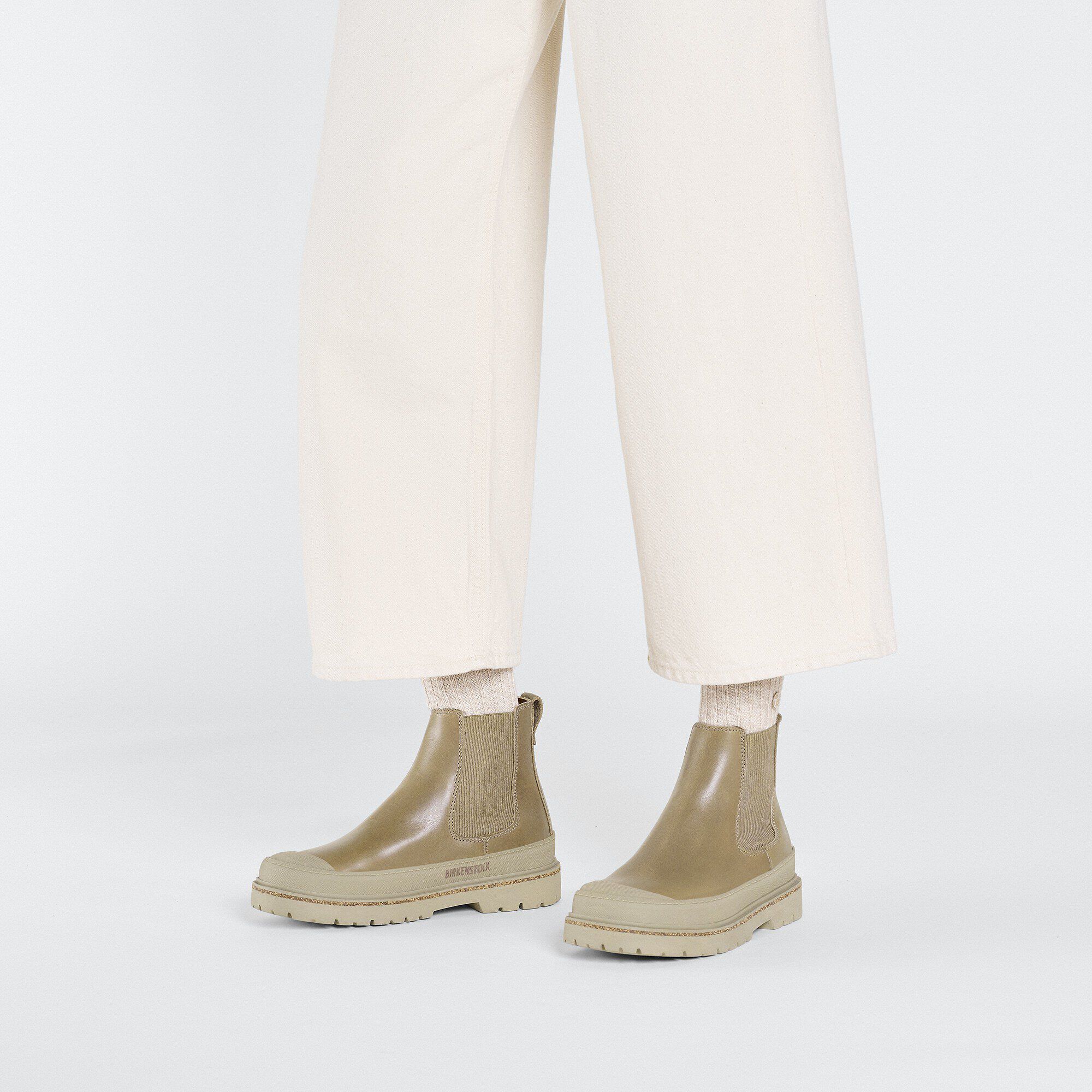 Prescott Slip On Women Waxy Leather with a female model