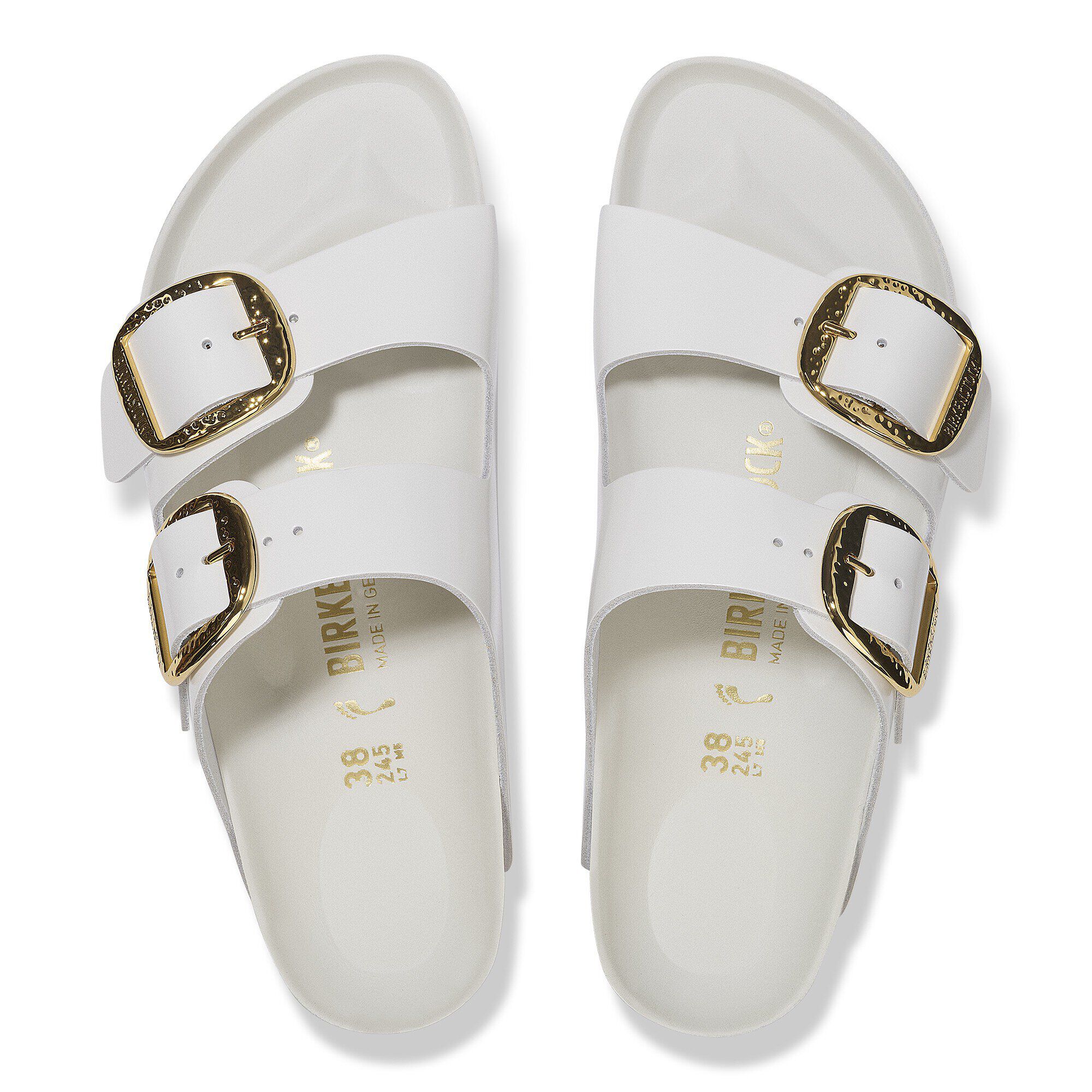 Arizona Big Buckle Natural Leather Patent - a top view