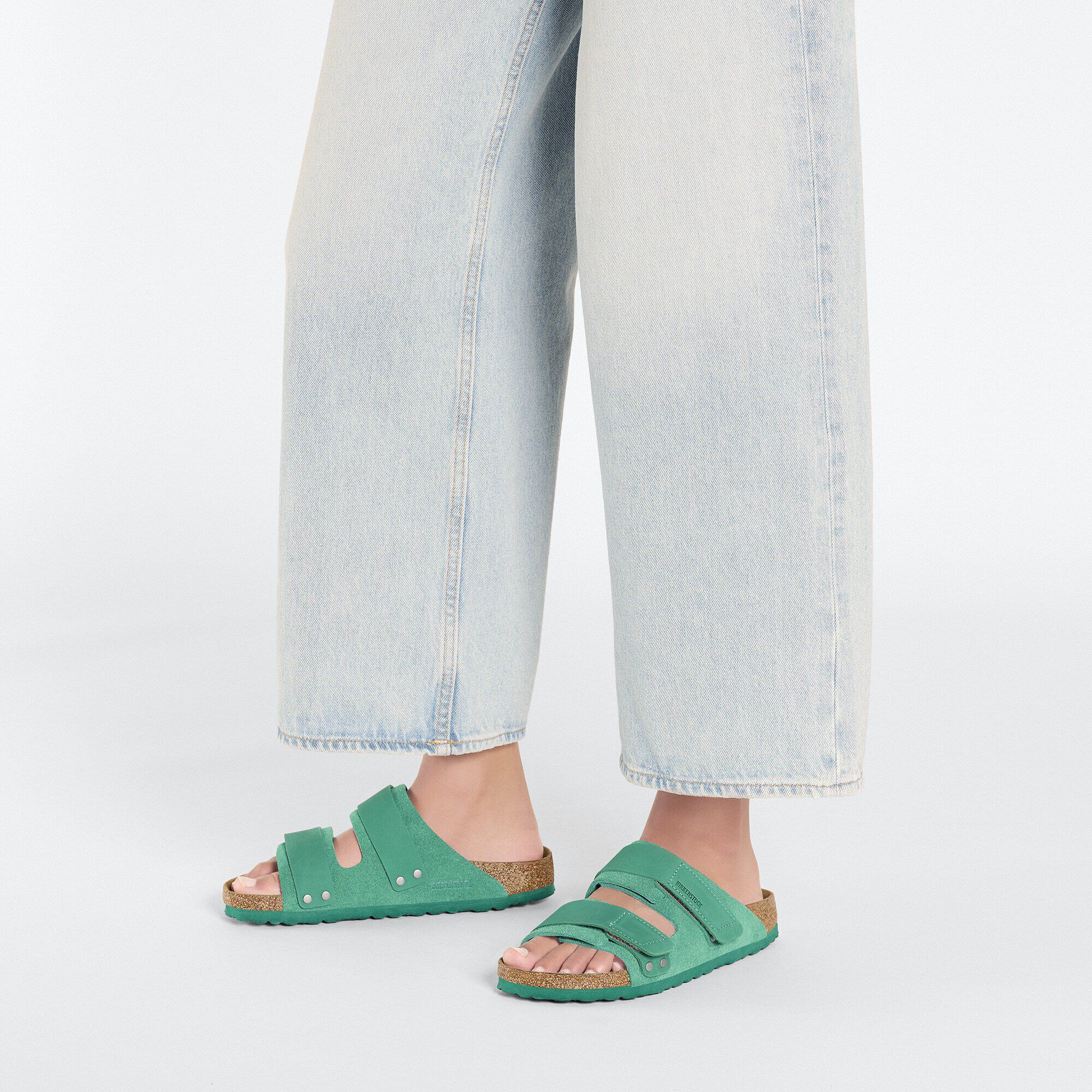 Uji Nubuck Leather/Suede with a female model