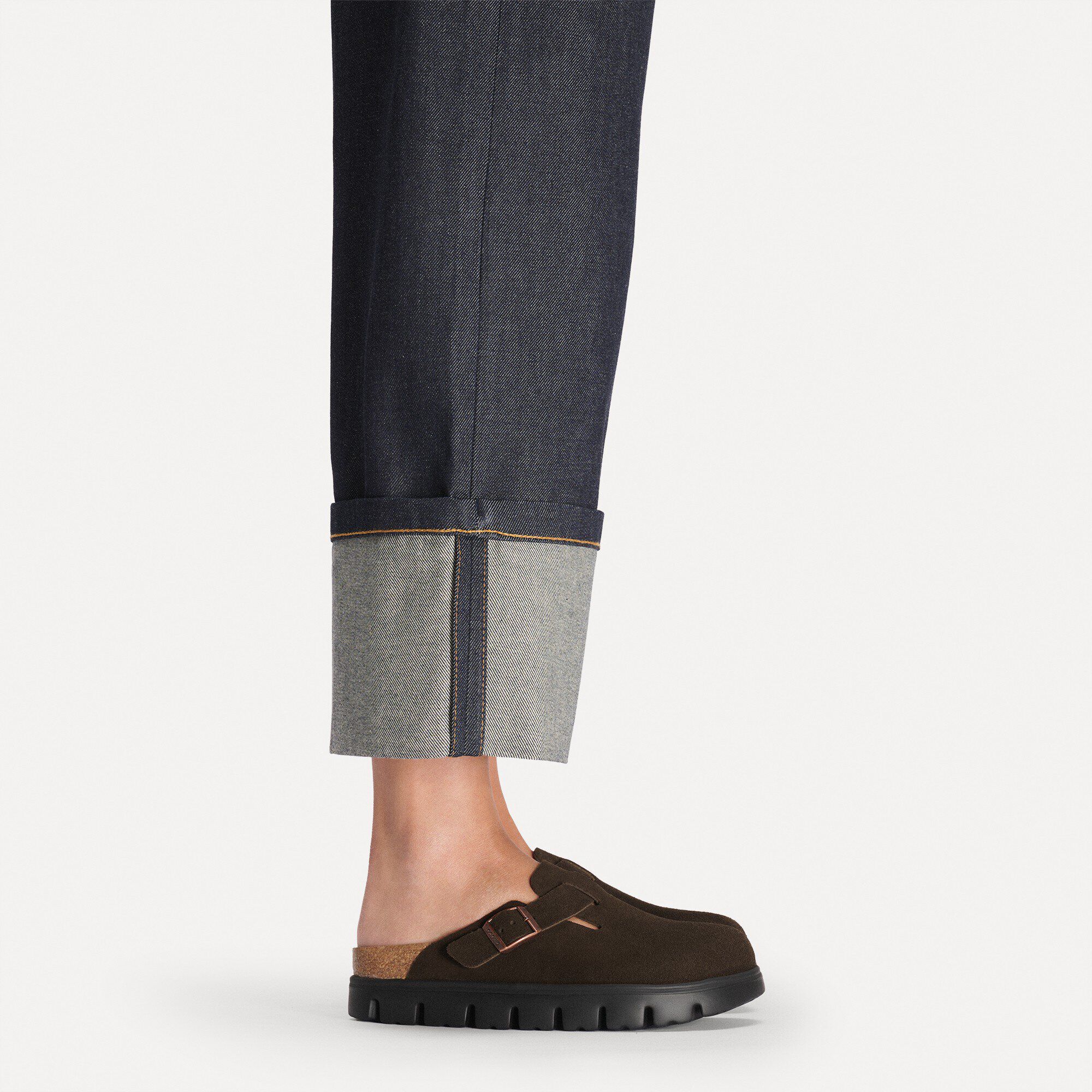 Boston Chunky Suede Leather with a female model