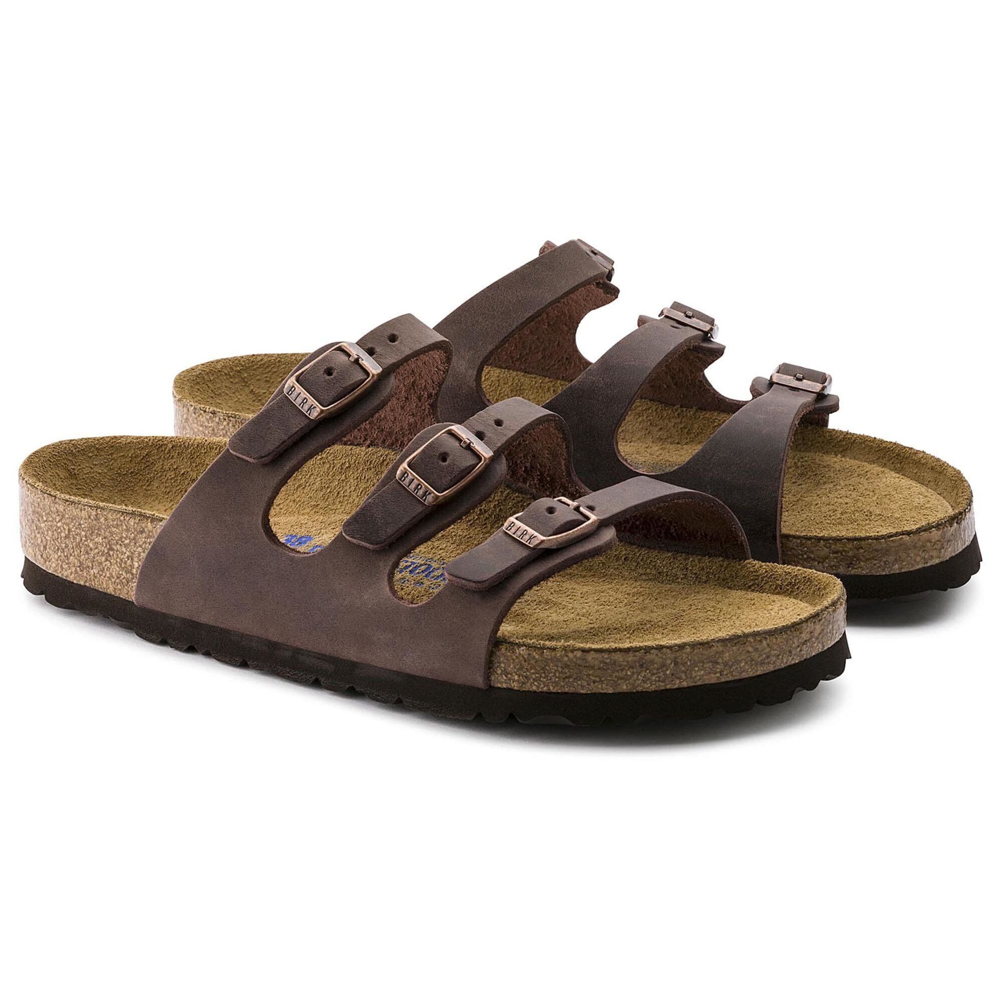 Florida Soft Footbed Natural Leather Oiled - shown as a pair