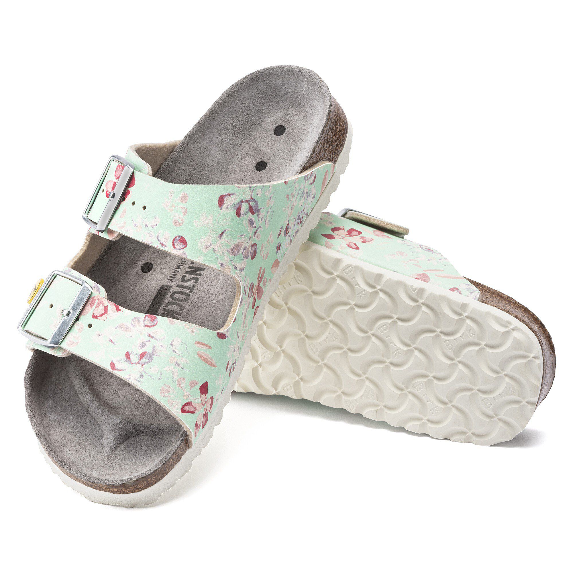 Arizona ESD Birko-Flor in Color Flower Field Mint | BIRKENSTOCK