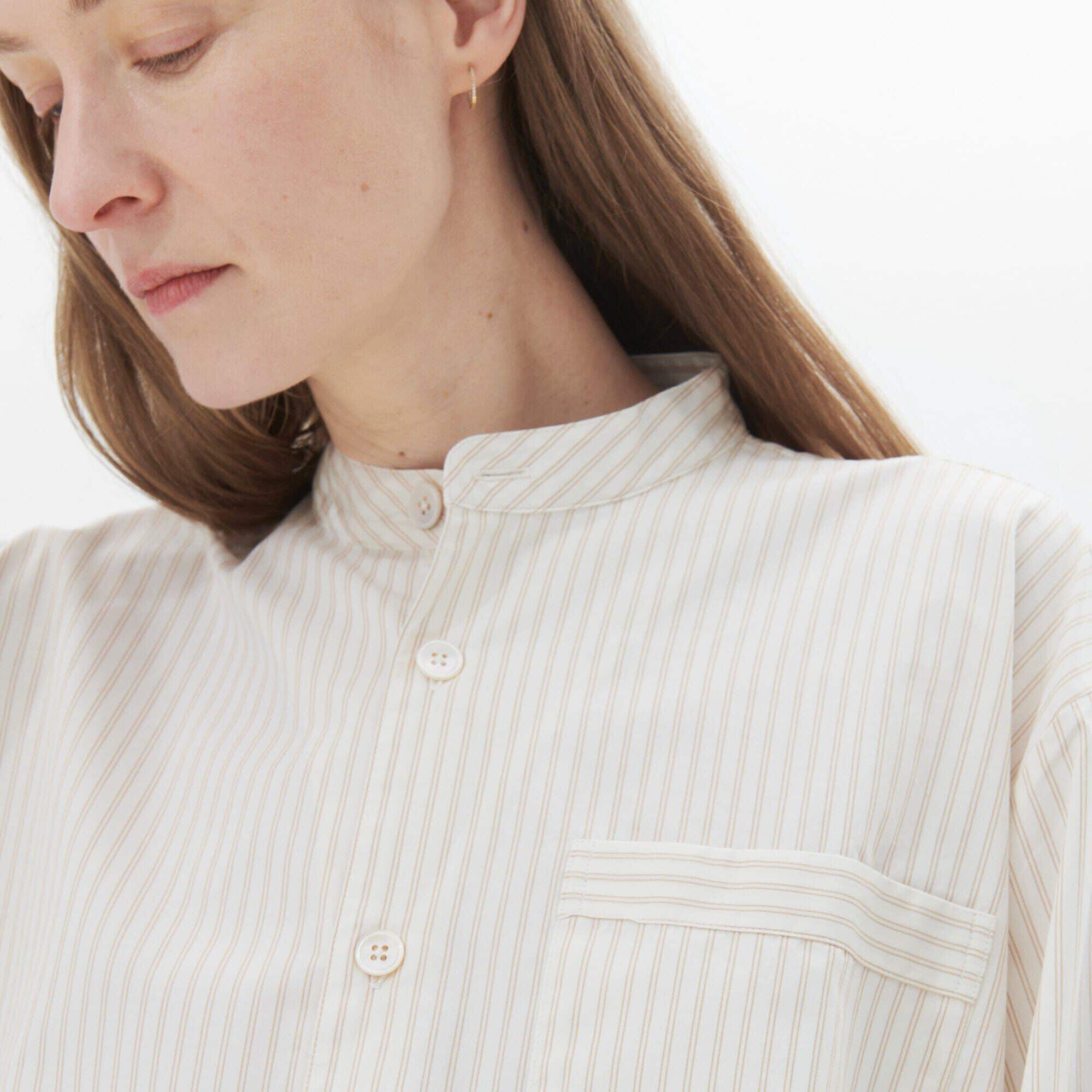 Tekla Kaftan  Close-up view showing material detail