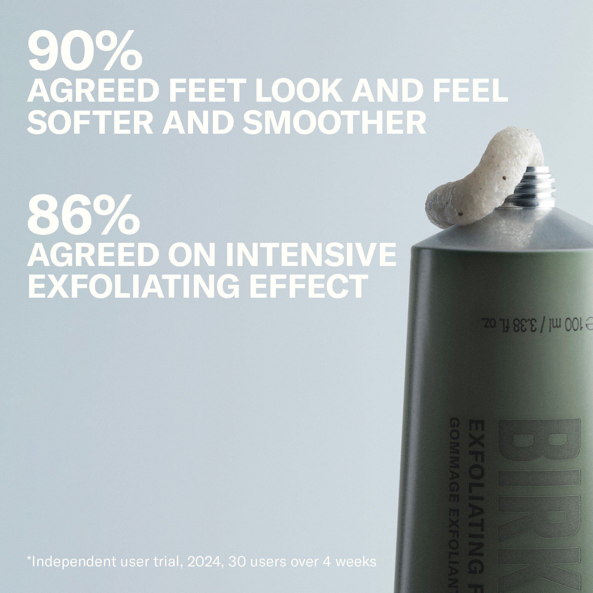 Exfoliating Foot Scrub 100 ml, showing benefits