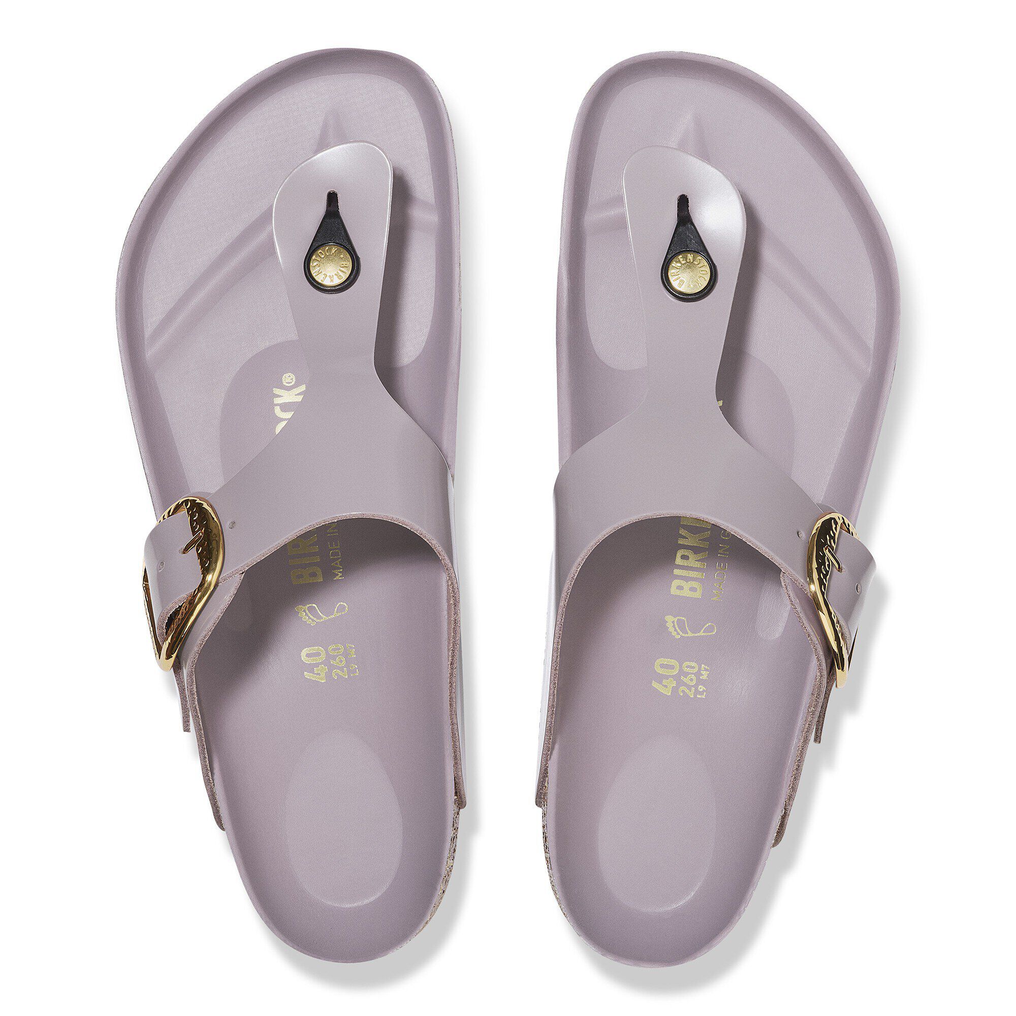 Gizeh Big Buckle Natural Leather Patent - a top view