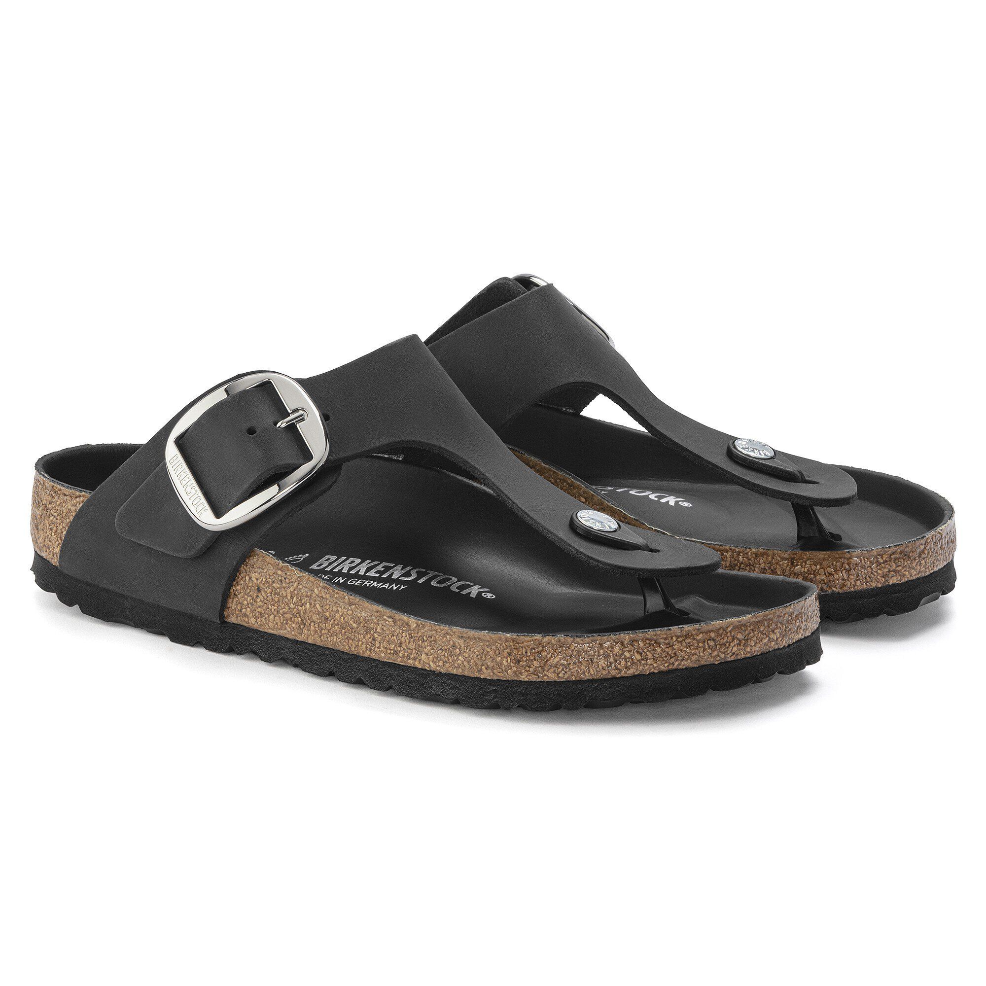 【極美品】ビルケンシュトック ギゼ ビッグバックル　オイルドレザー ブラック Gizeh Big Buckle / ギゼ ビッグバックル」（オイルドナチュラルレザー