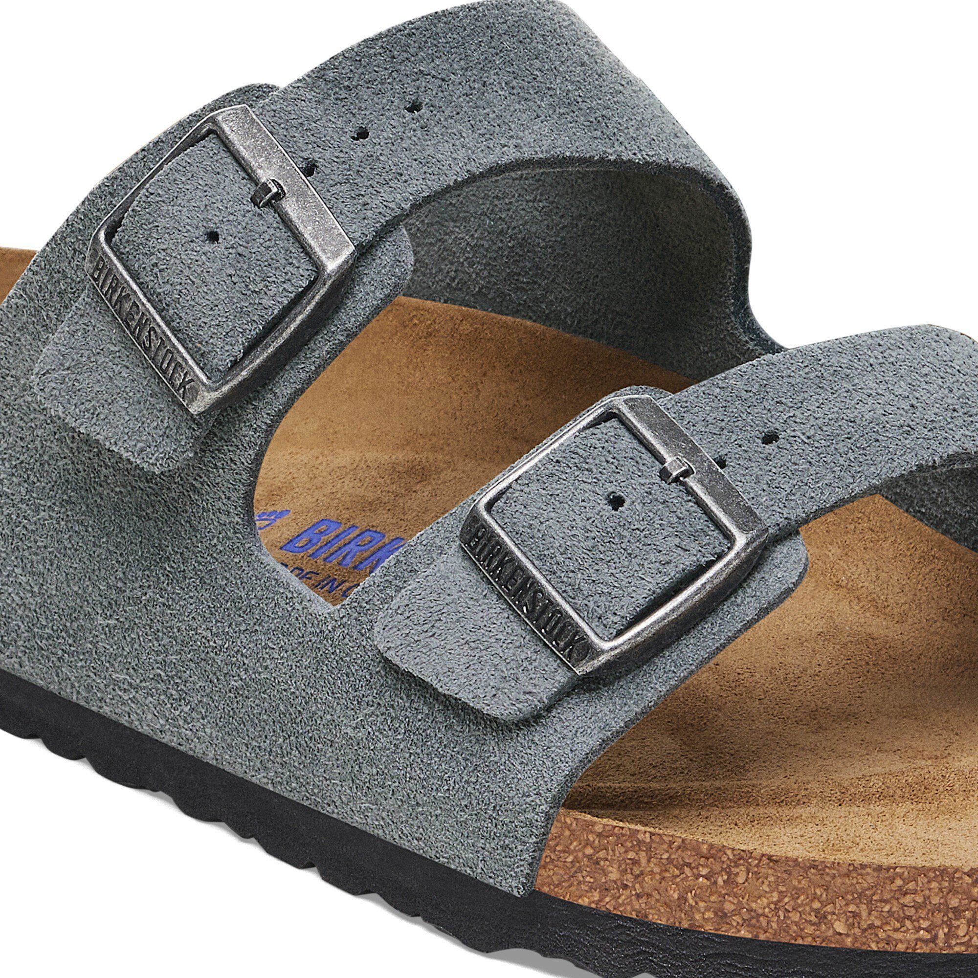 Arizona Soft Footbed Suede Leather Close-up view showing material detail