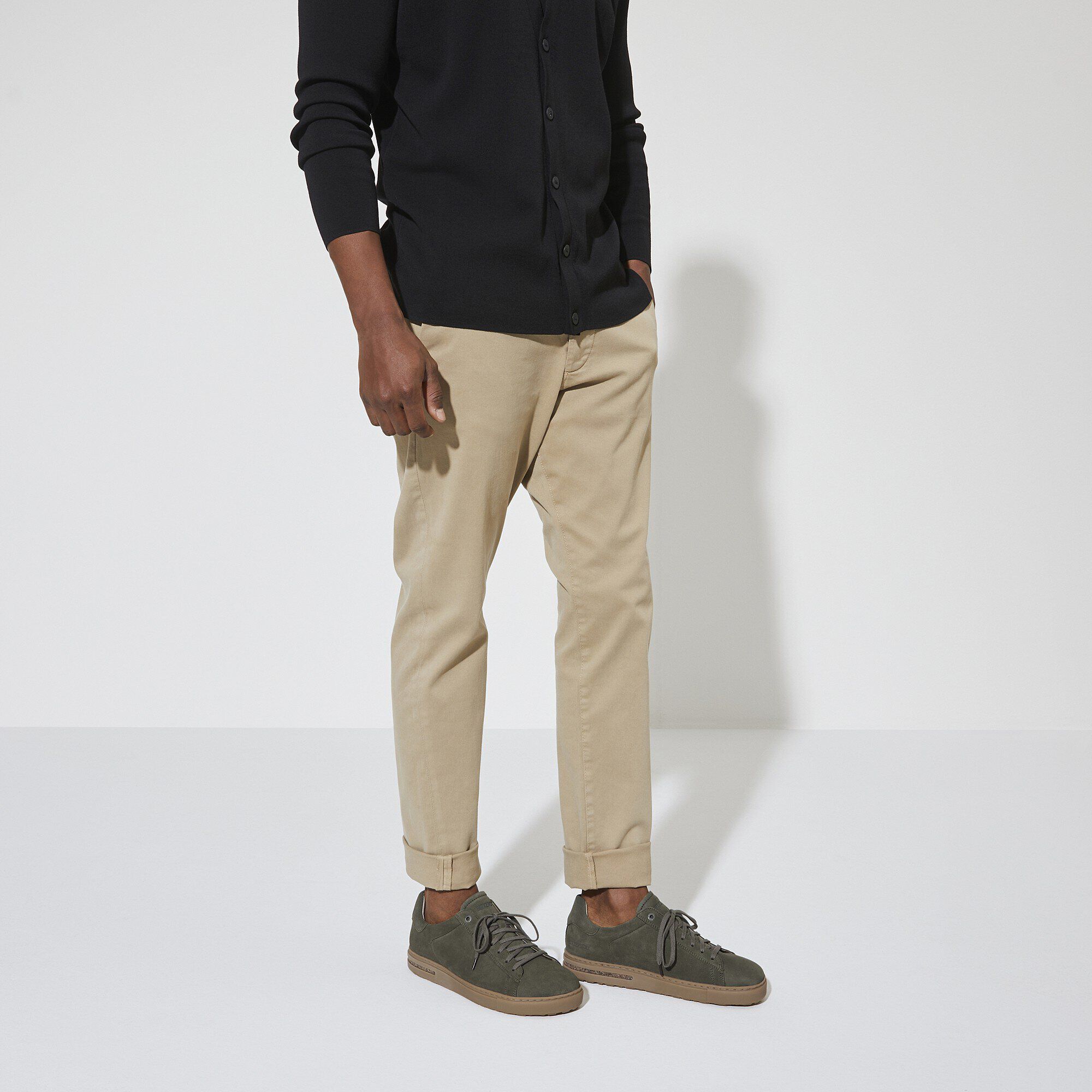 Bend Low Suede Leather Close-up with a male model