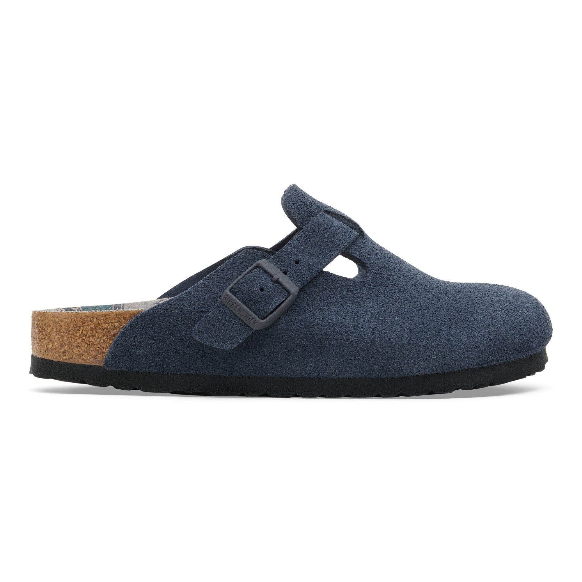 Boston Suede Leather in Color New Navy | BIRKENSTOCK Singapore