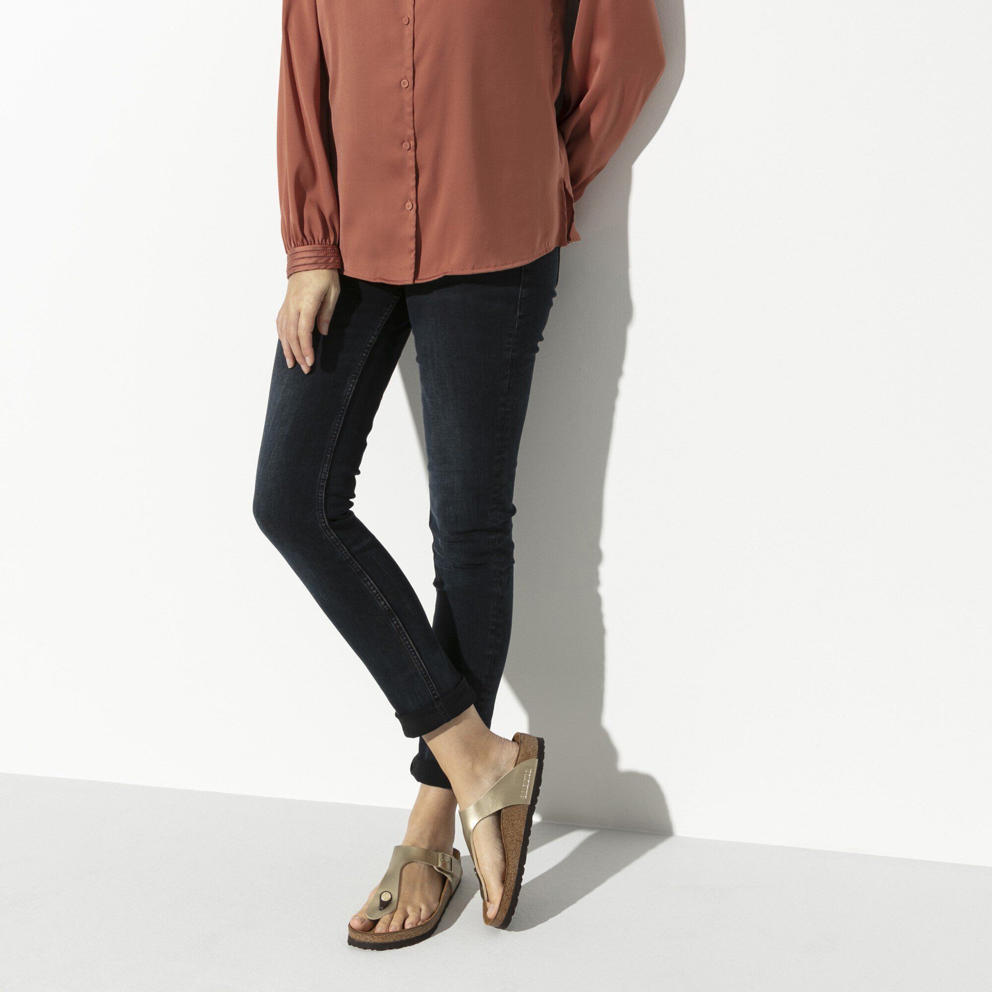   with a female model