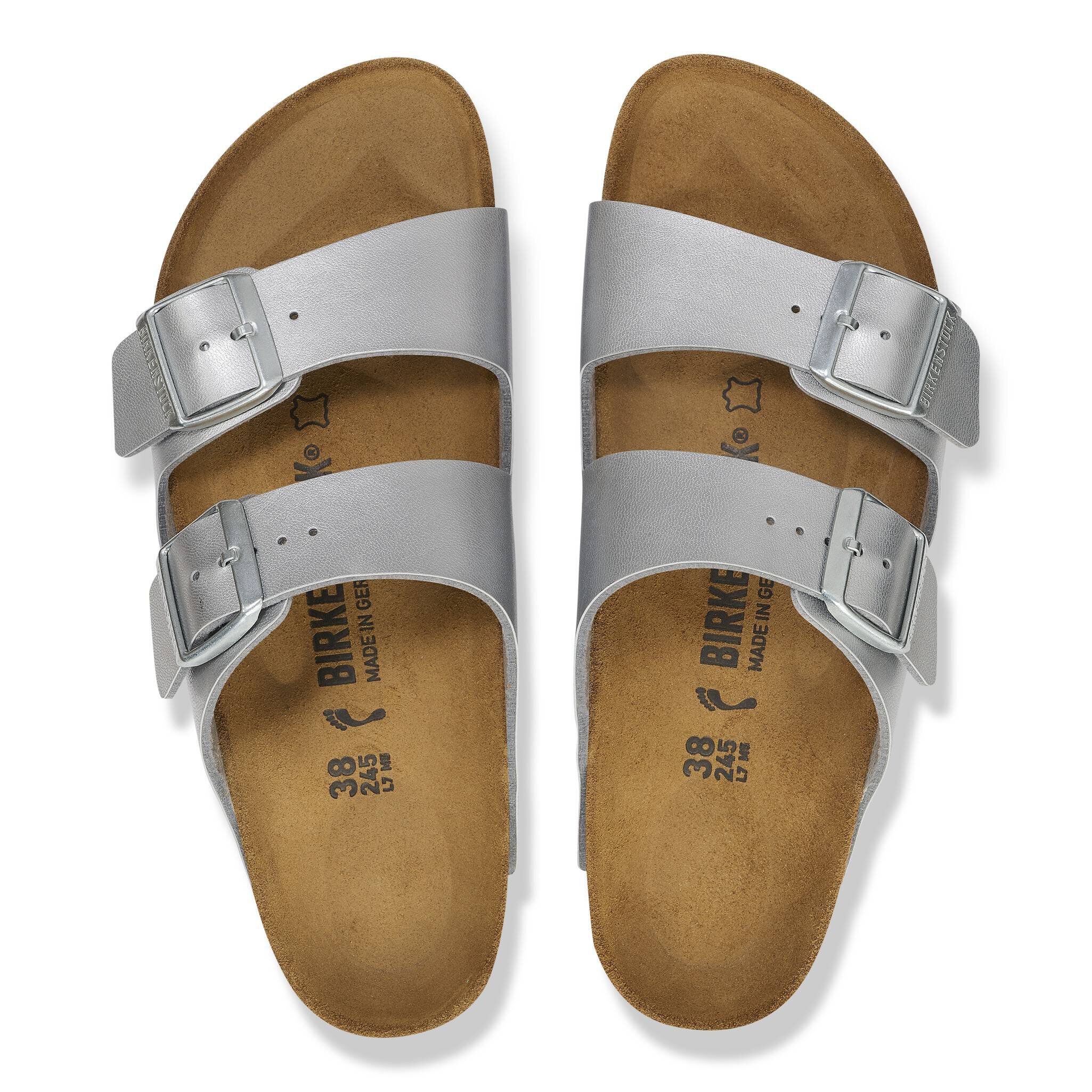 BIRKENSTOCK シルバー ローファー 38 Arizona / アリゾナ」（ビルコフロー、シルバー）| BIRKENSTOCK（日本）