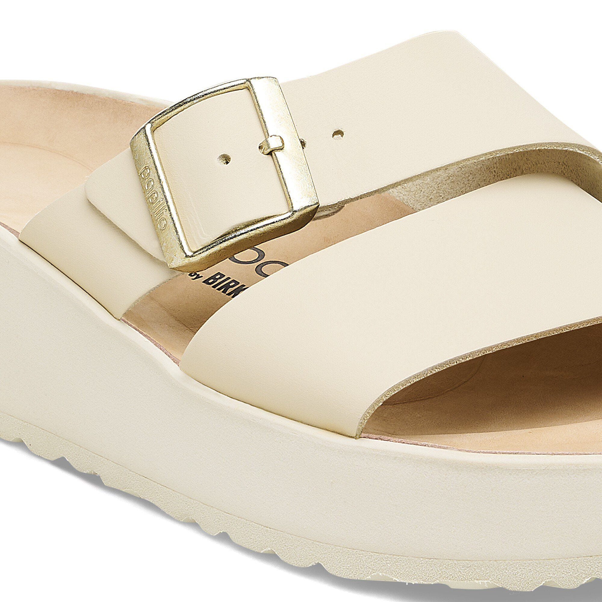 Almina Natural Leather Close-up view showing material detail