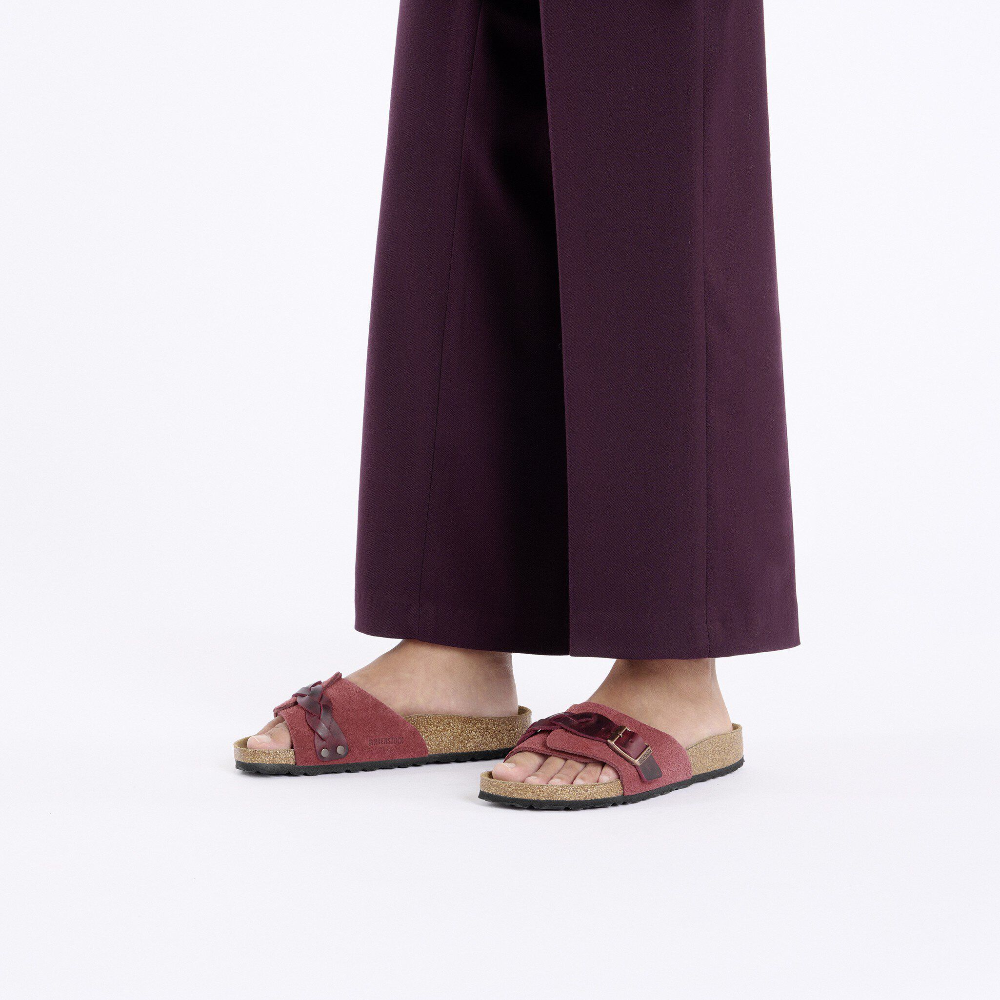 Oita Braided Suede Leather with a female model