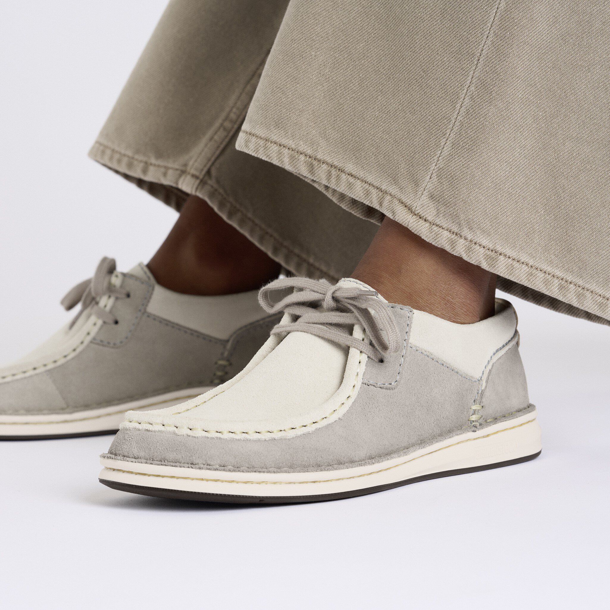 Pasadena Suede Leather Close-up with a female model