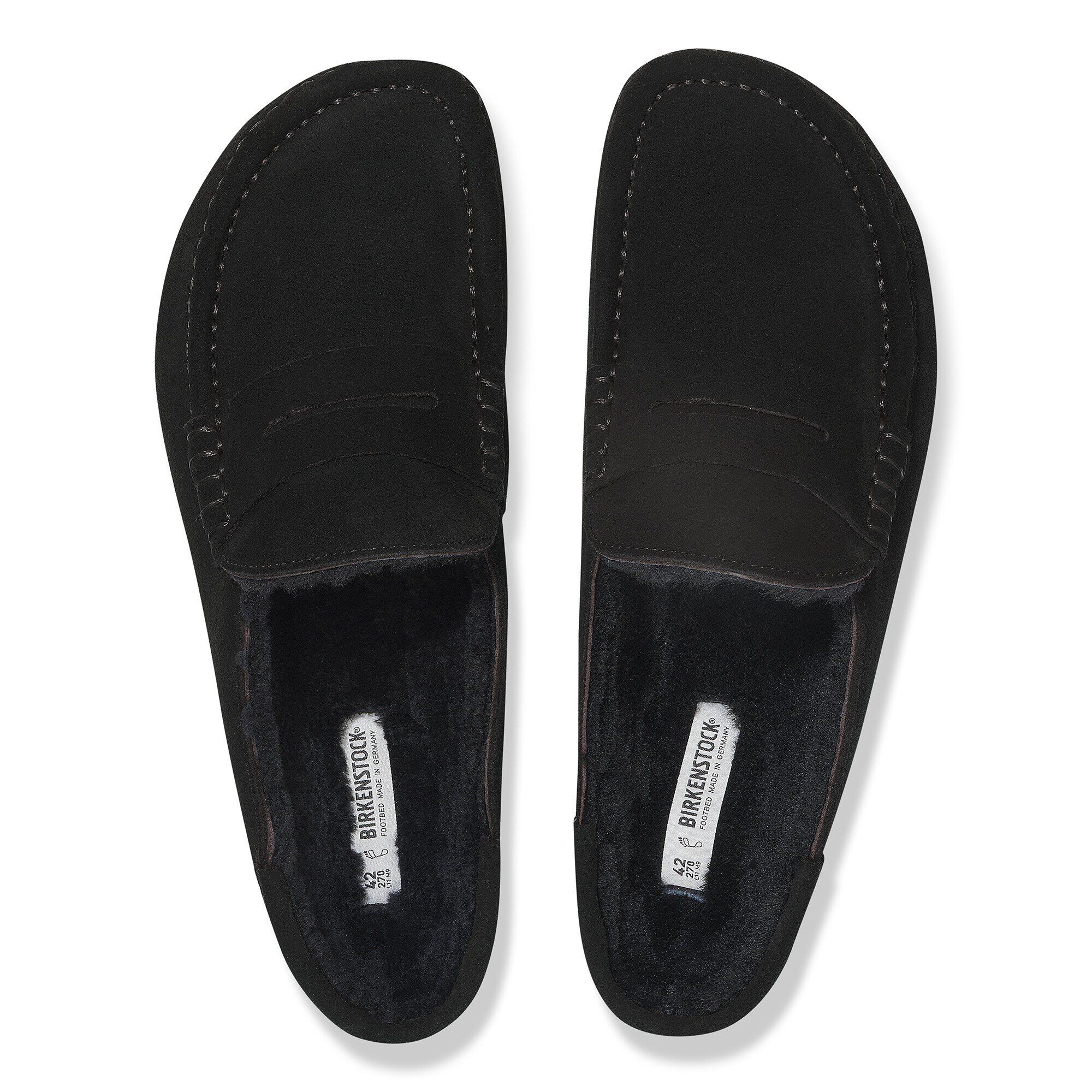 네이플스 시어링 스웨이드 가죽/퍼 - a top view