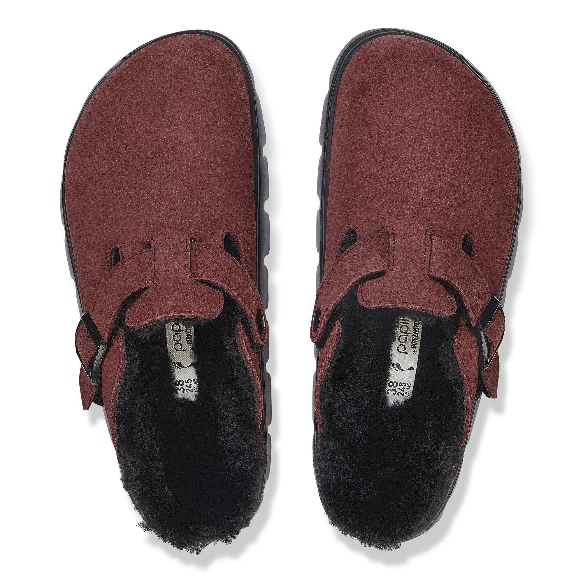 보스턴 파필리오 청키 시어링 스웨이드 가죽 - a top view