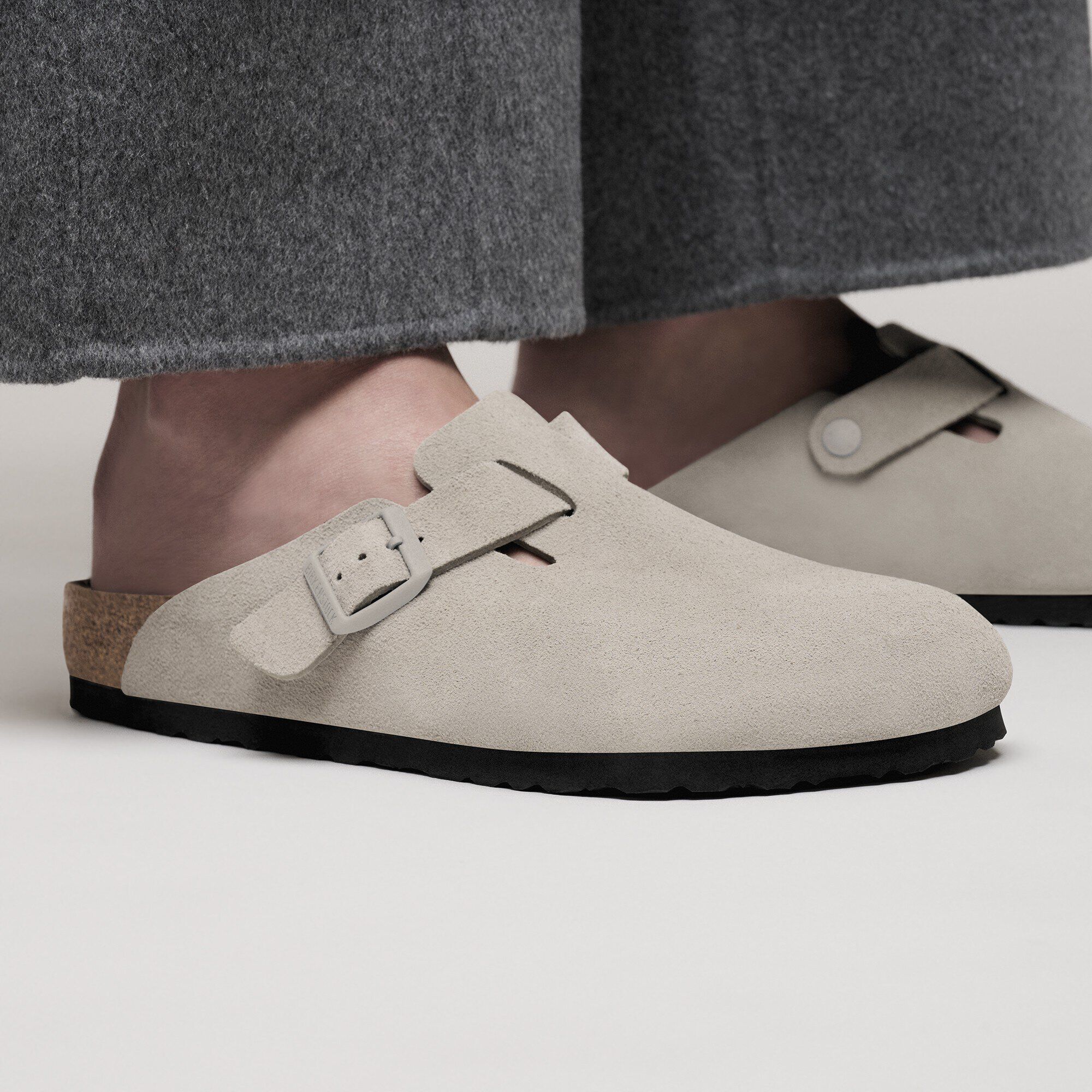 Boston BS Suede Leather Close-up with a male model