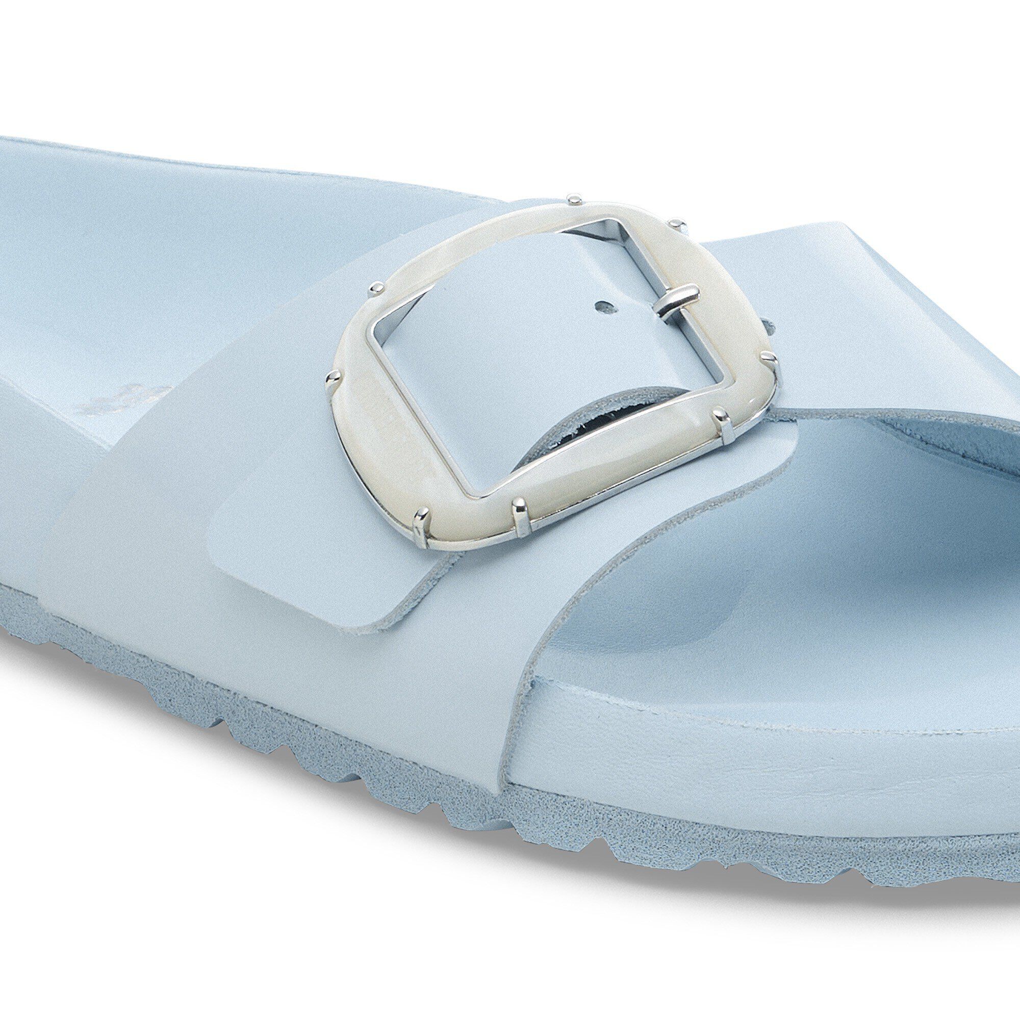 마드리드 빅 버클 펄 천연 가죽 페이턴트