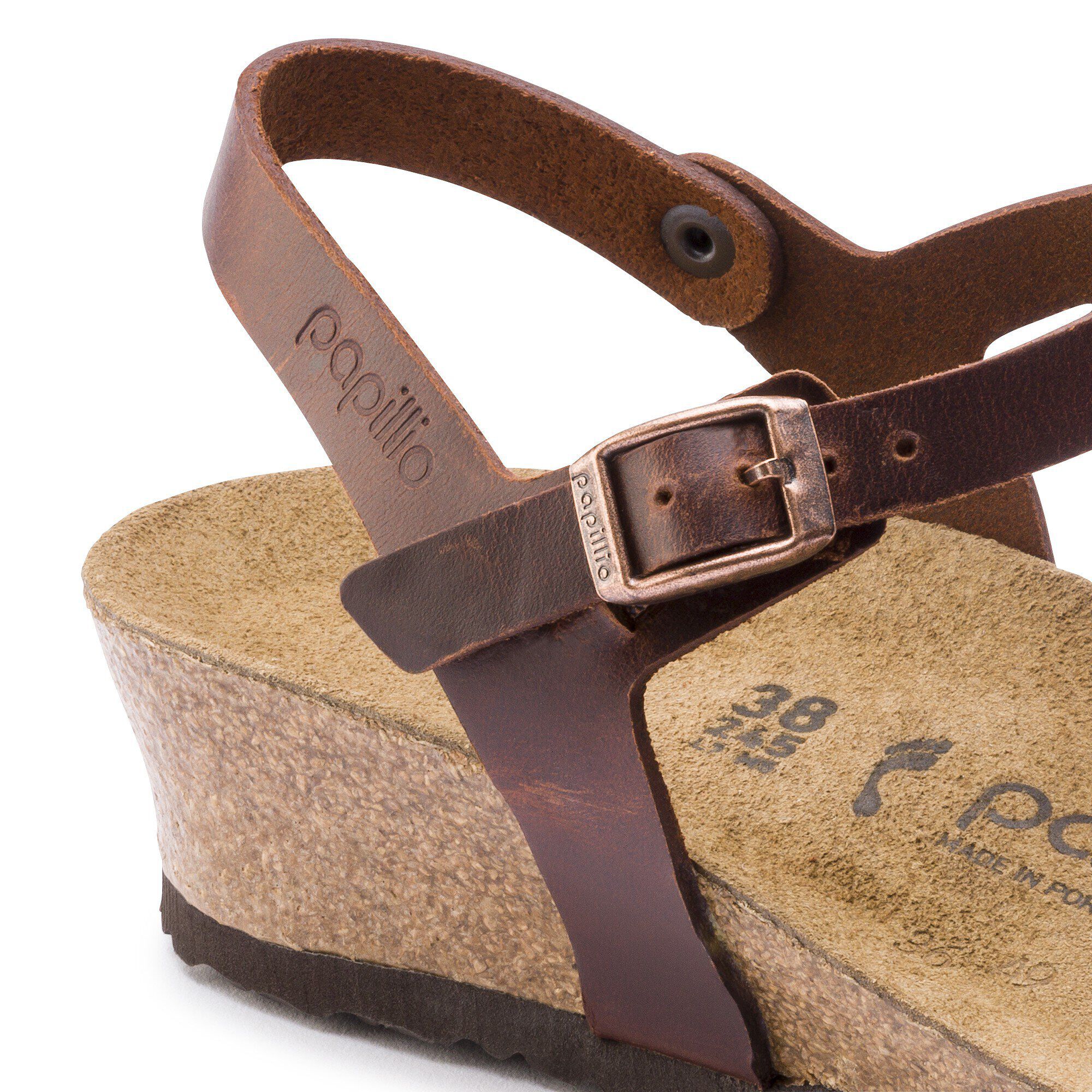 Lana/ラナ ナチュラルレザー Close-up view showing material detail